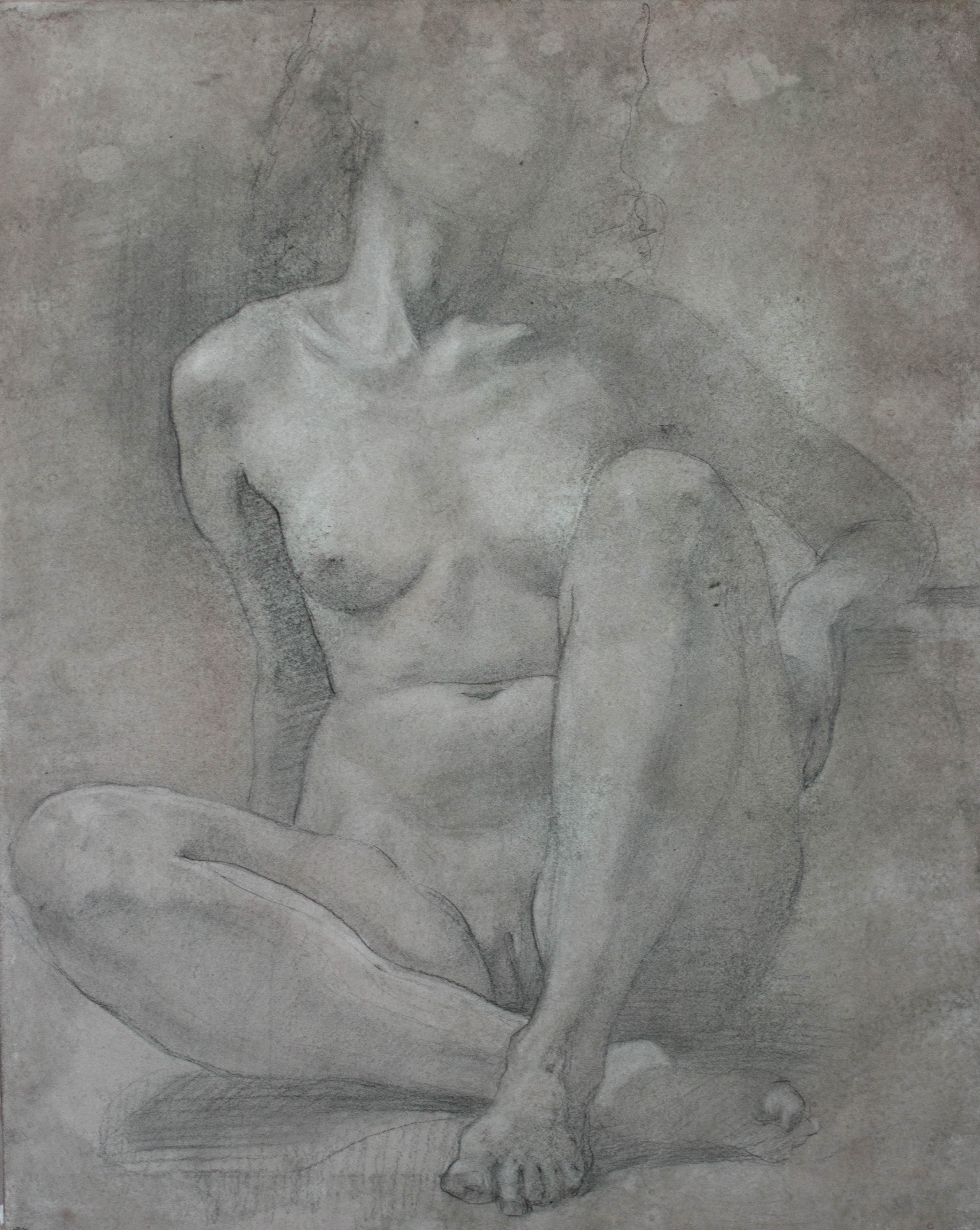 Nude figure,   2018. Original modern art painting
