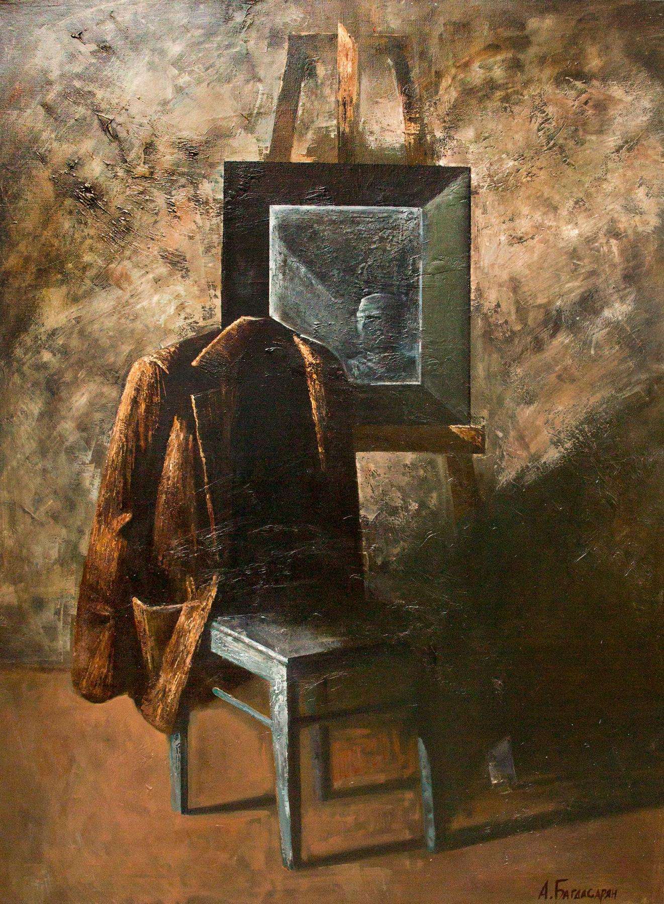 Old jacket. Original modern art painting