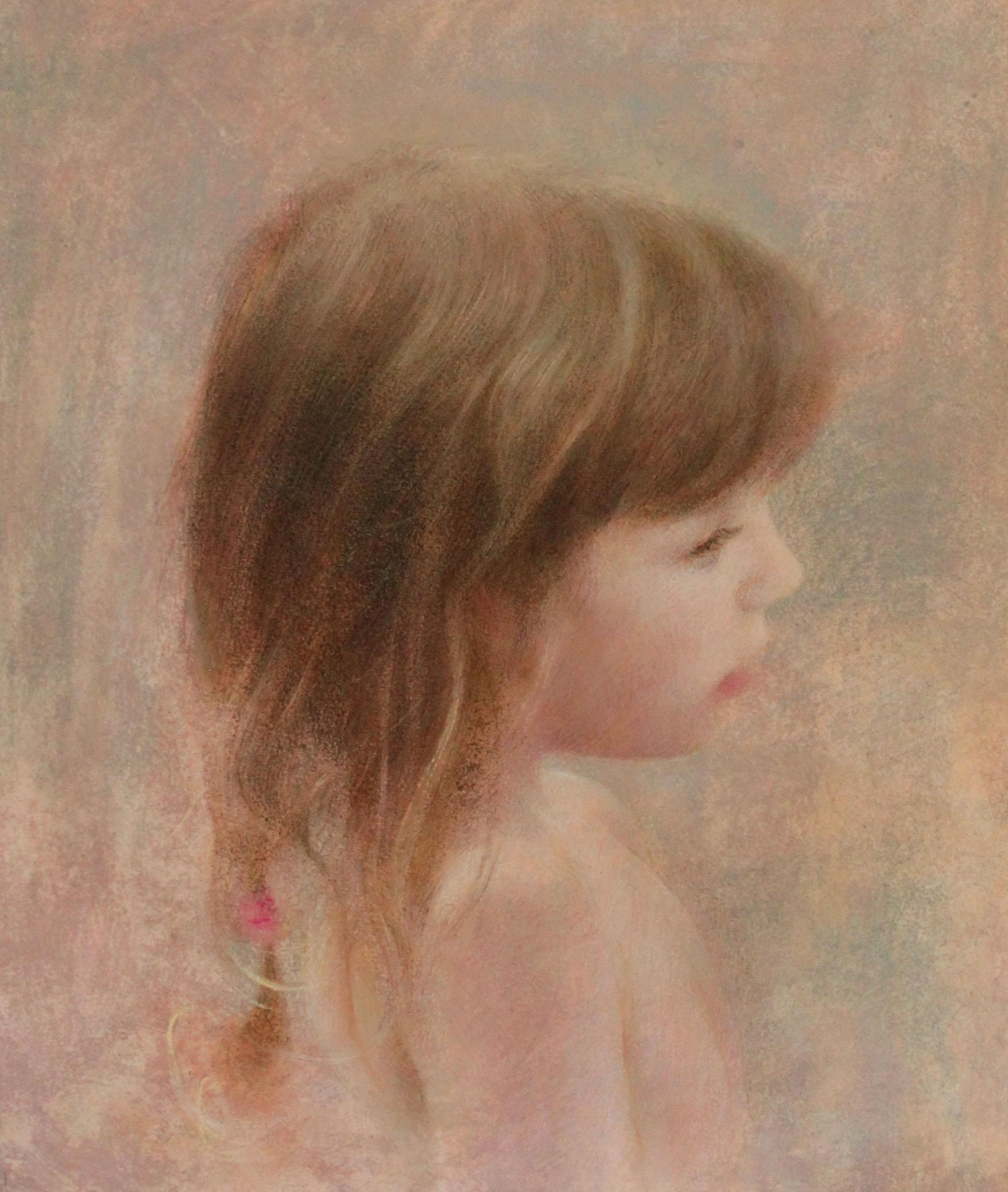 "The Little Bather 3". Original modern art painting