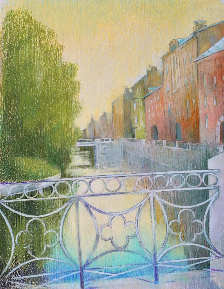 New Holland. Saint-Petersburg. Original modern art painting