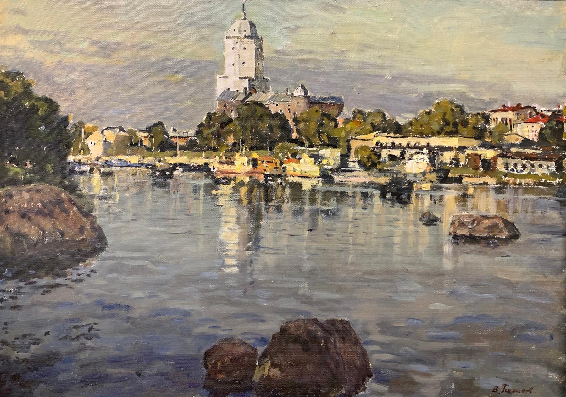 Evening in Vyborg. 2013. Original modern art painting