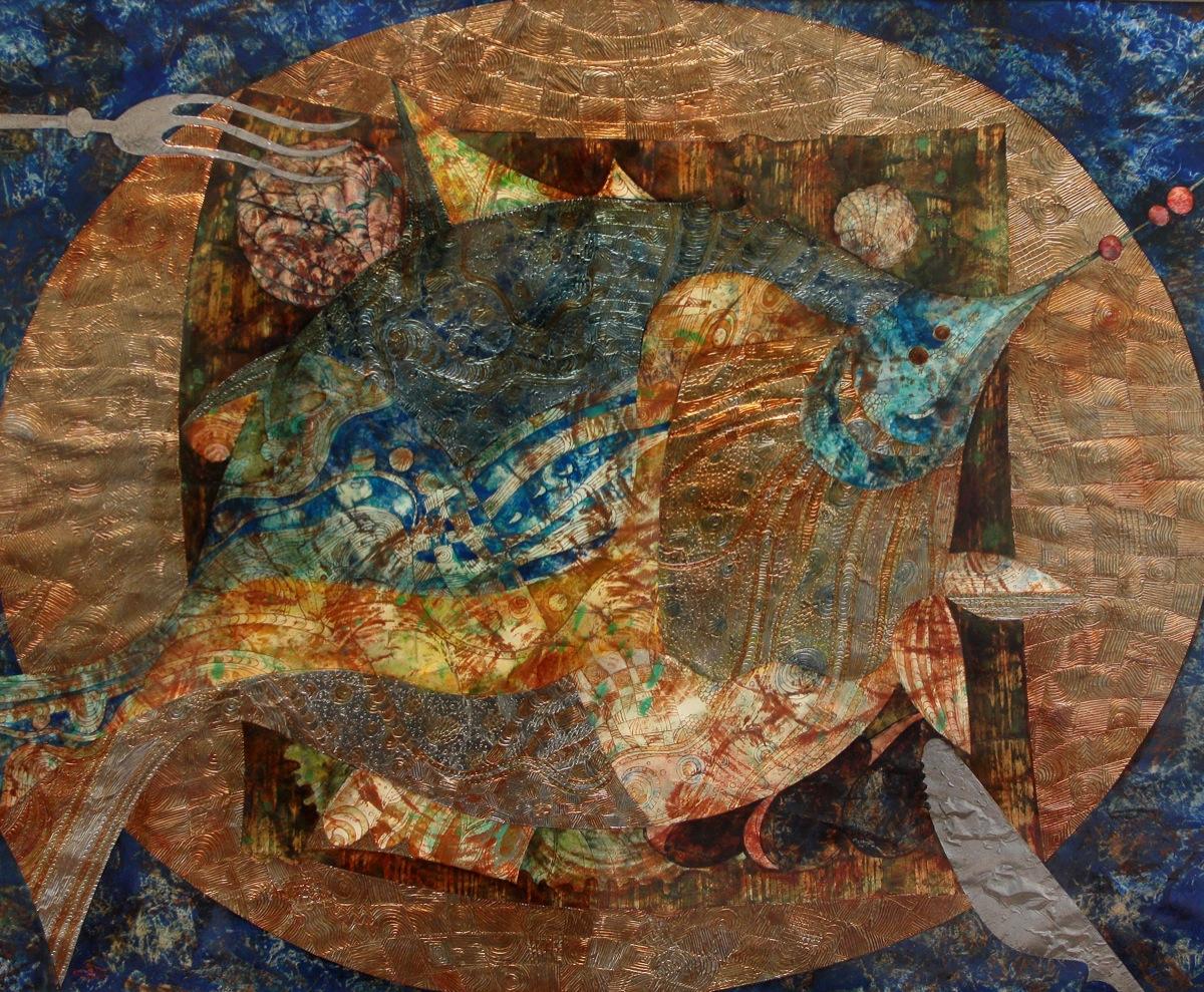 鱼之梦. Original modern art painting