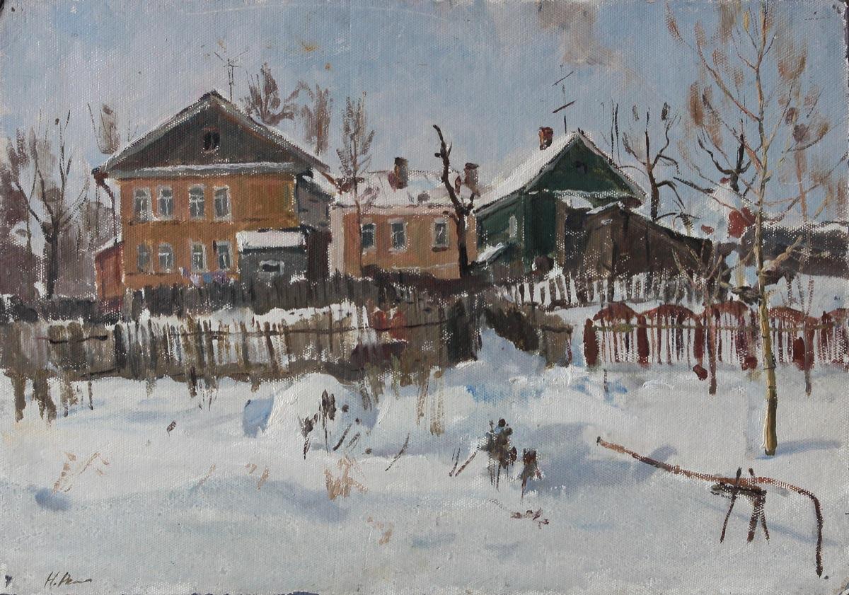 Варяжская улица. Original modern art painting