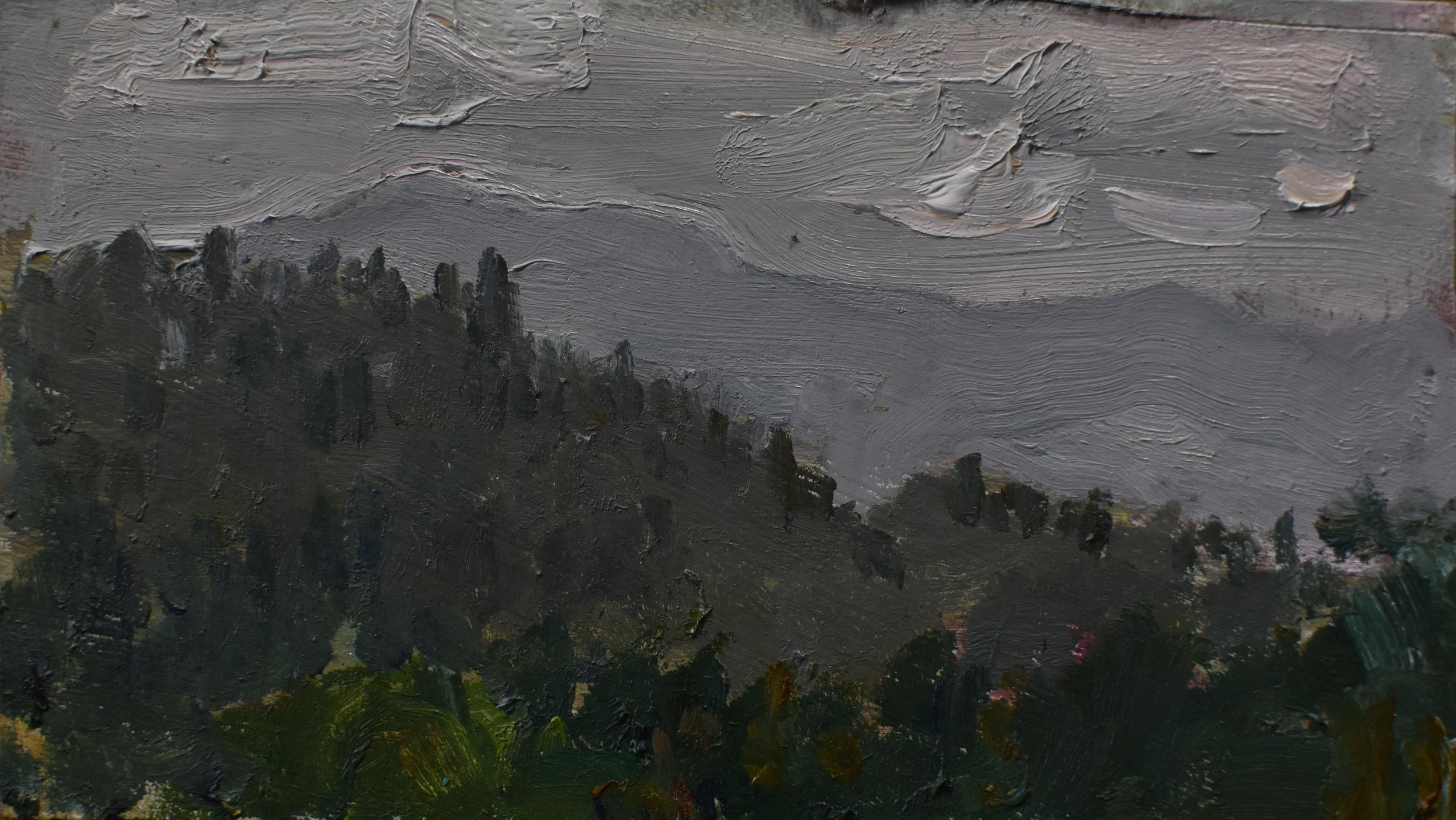 Kruglitza mountain. Original modern art painting