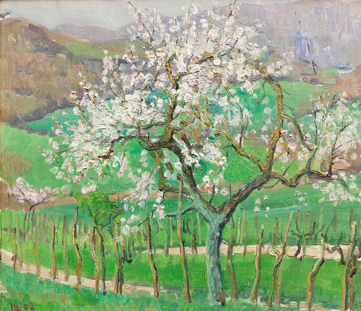 Spring in Apennines. Original modern art painting