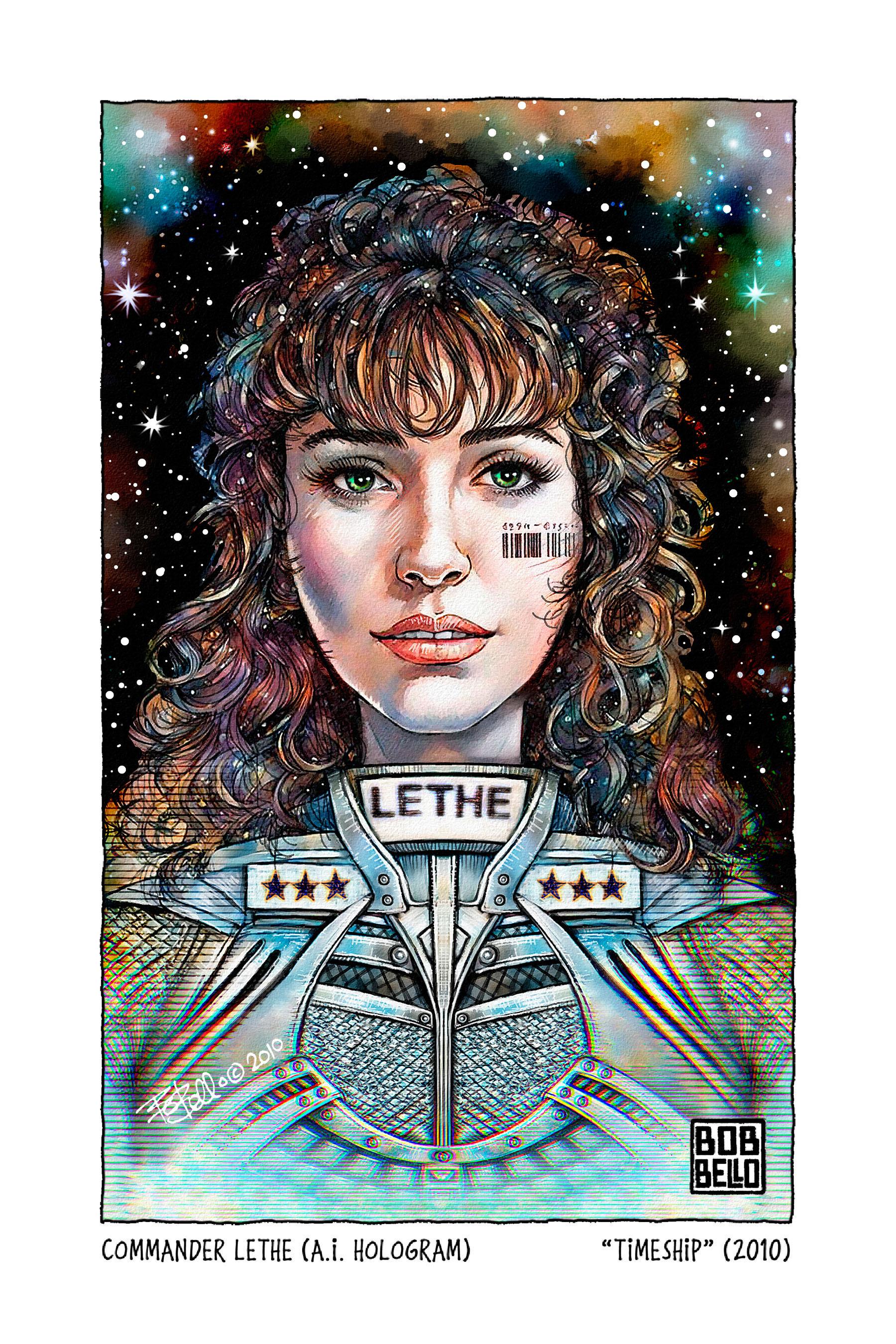 Commander Lethe. Original modern art painting
