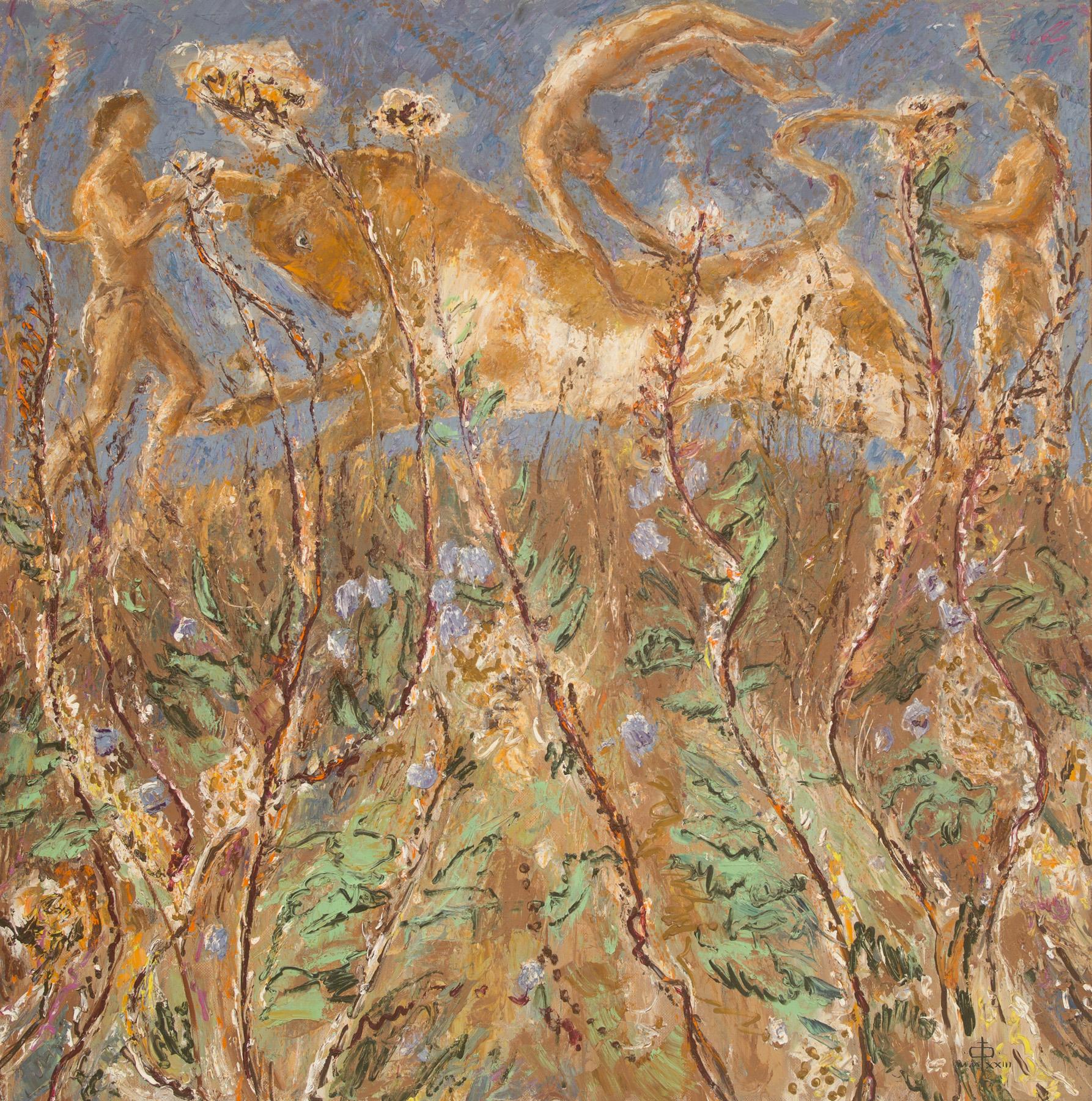 Southern grass I. Original modern art painting