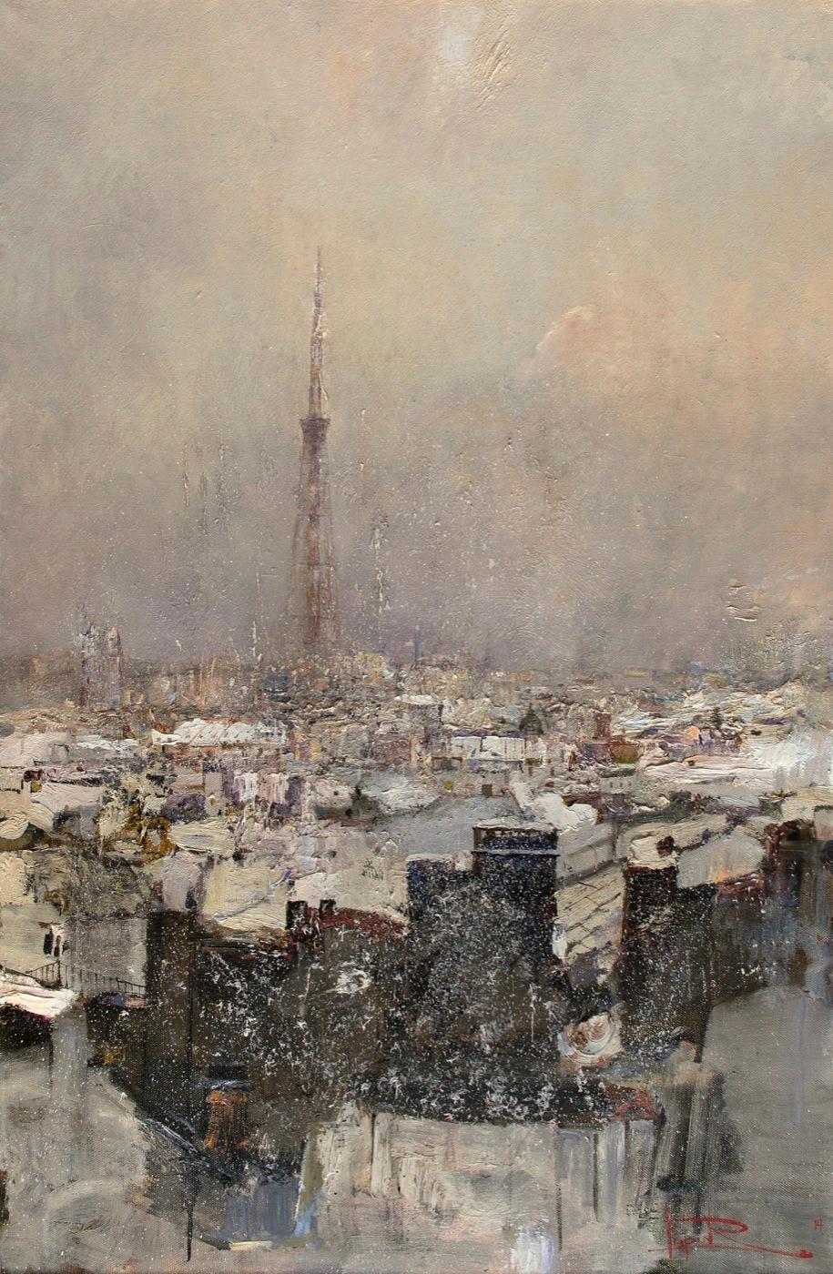 巴黎北部. Original modern art painting