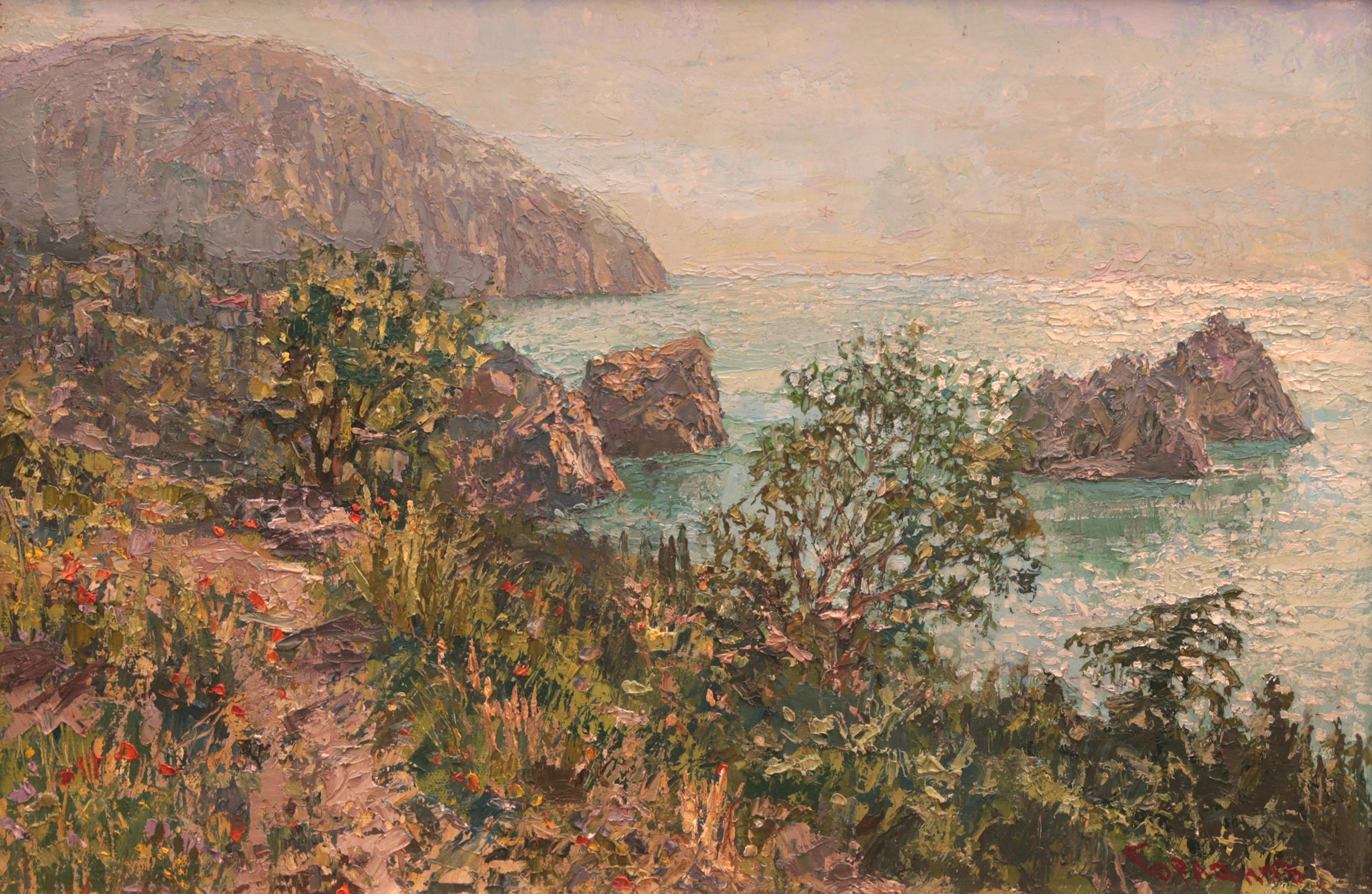 Гора Медведь в Гурзуфе. Утро . Original modern art painting