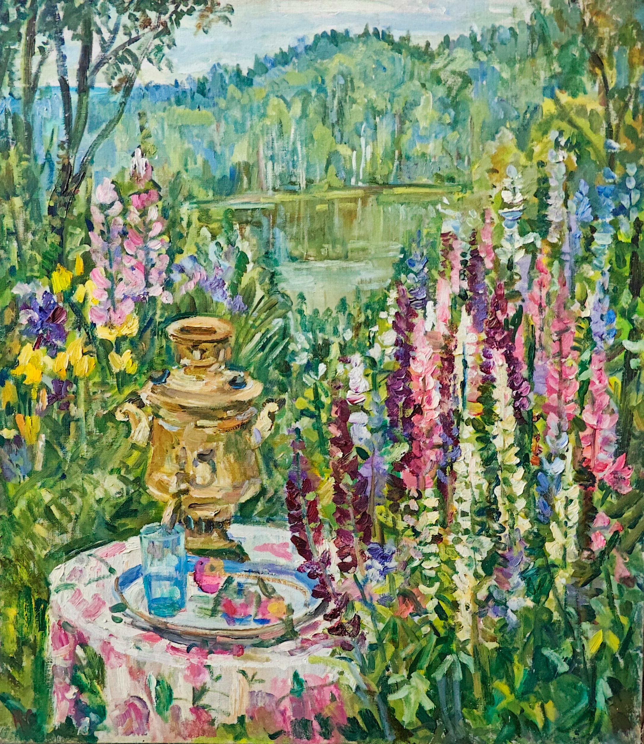 Уголок сада, Лето.  2010 г. Original modern art painting