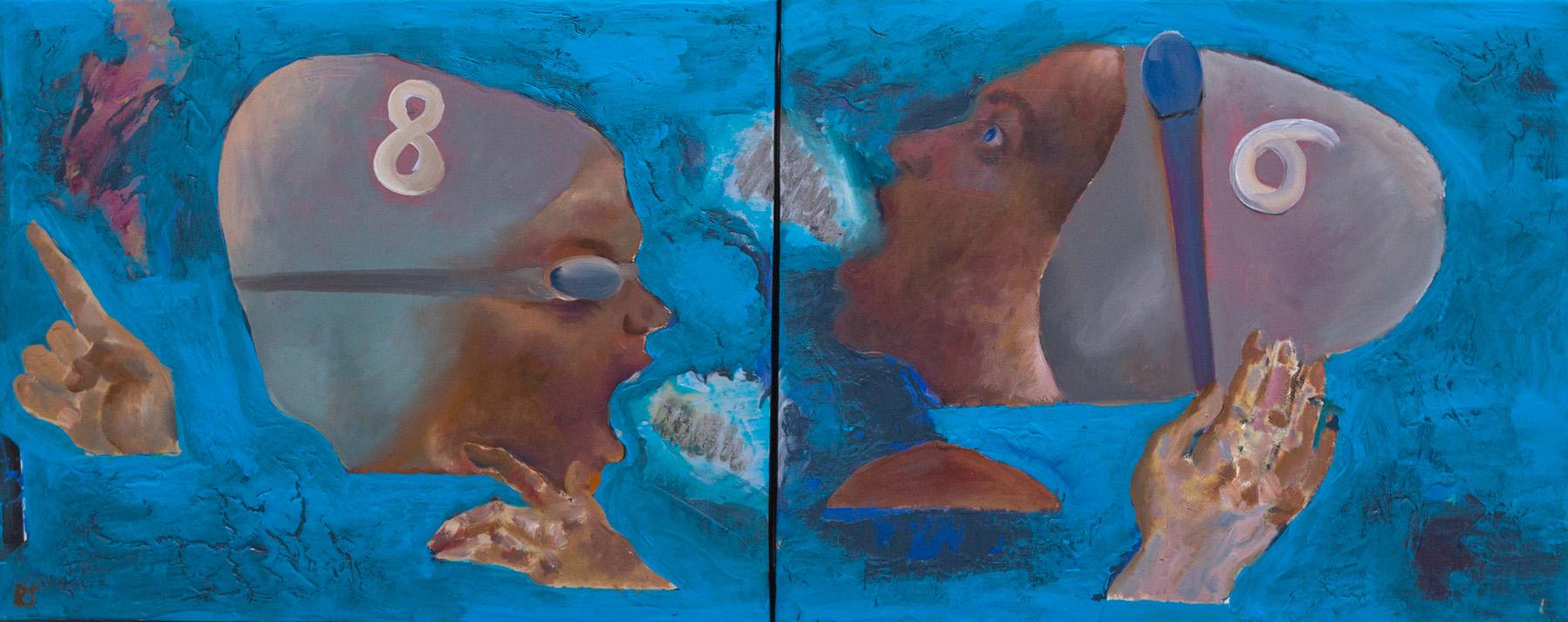 Winners. Original modern art painting
