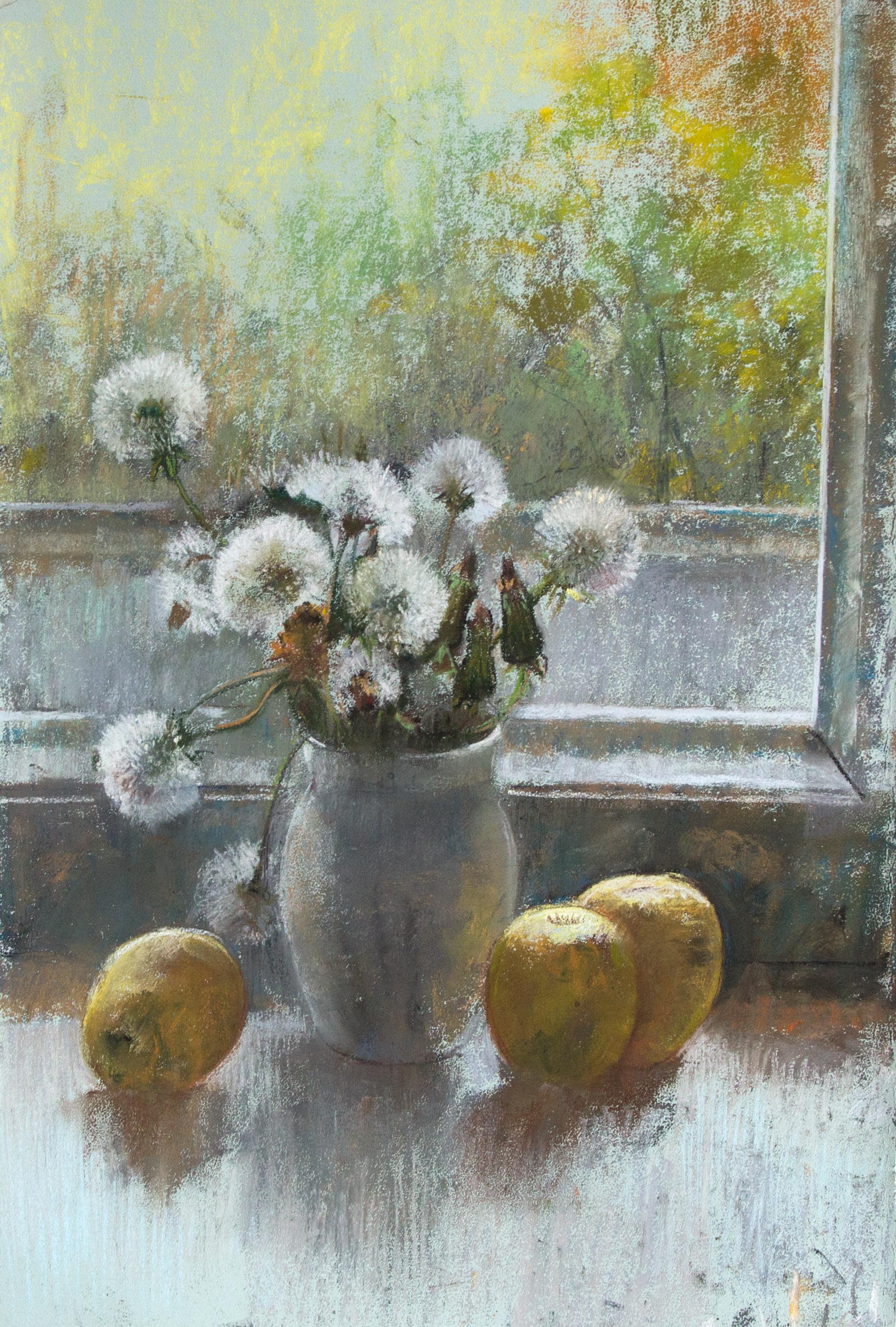 Dandelions . Original modern art painting