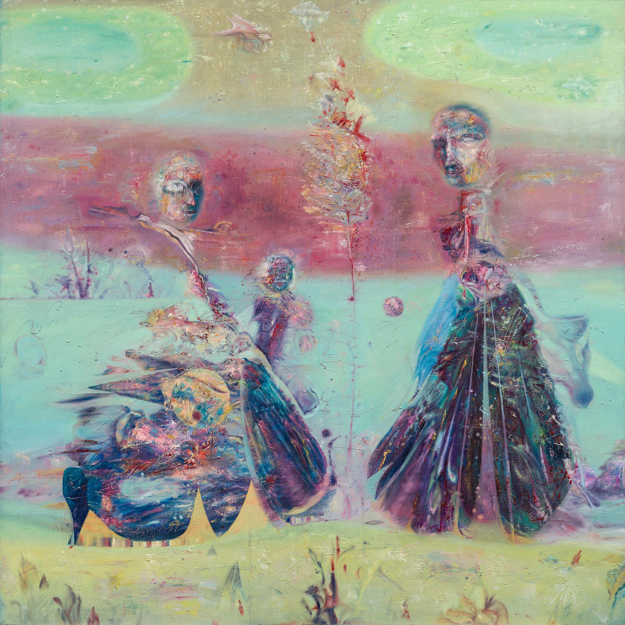 Биоморфная трансформация. Original modern art painting