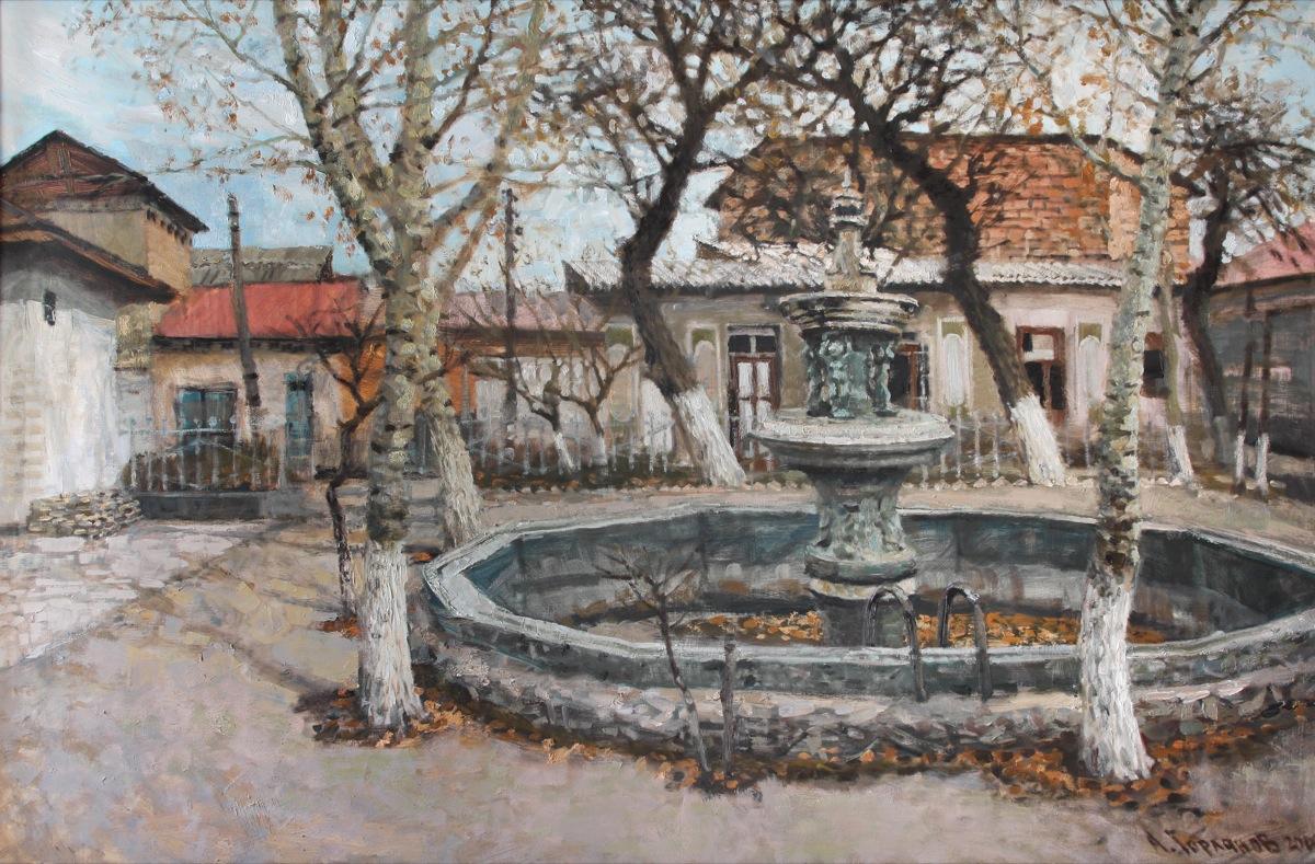 Самаркандский двор. Original modern art painting