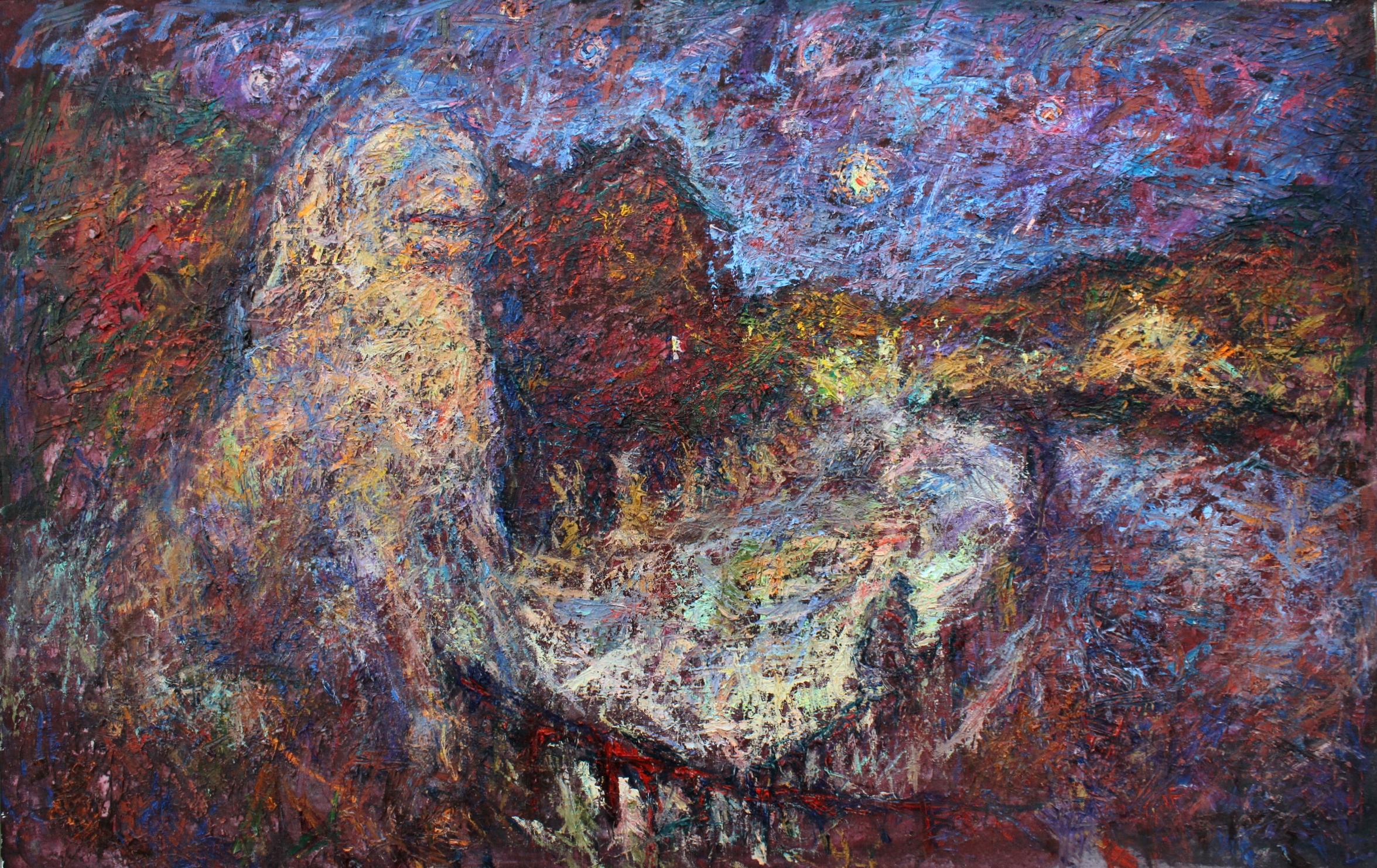 Лев города. Original modern art painting