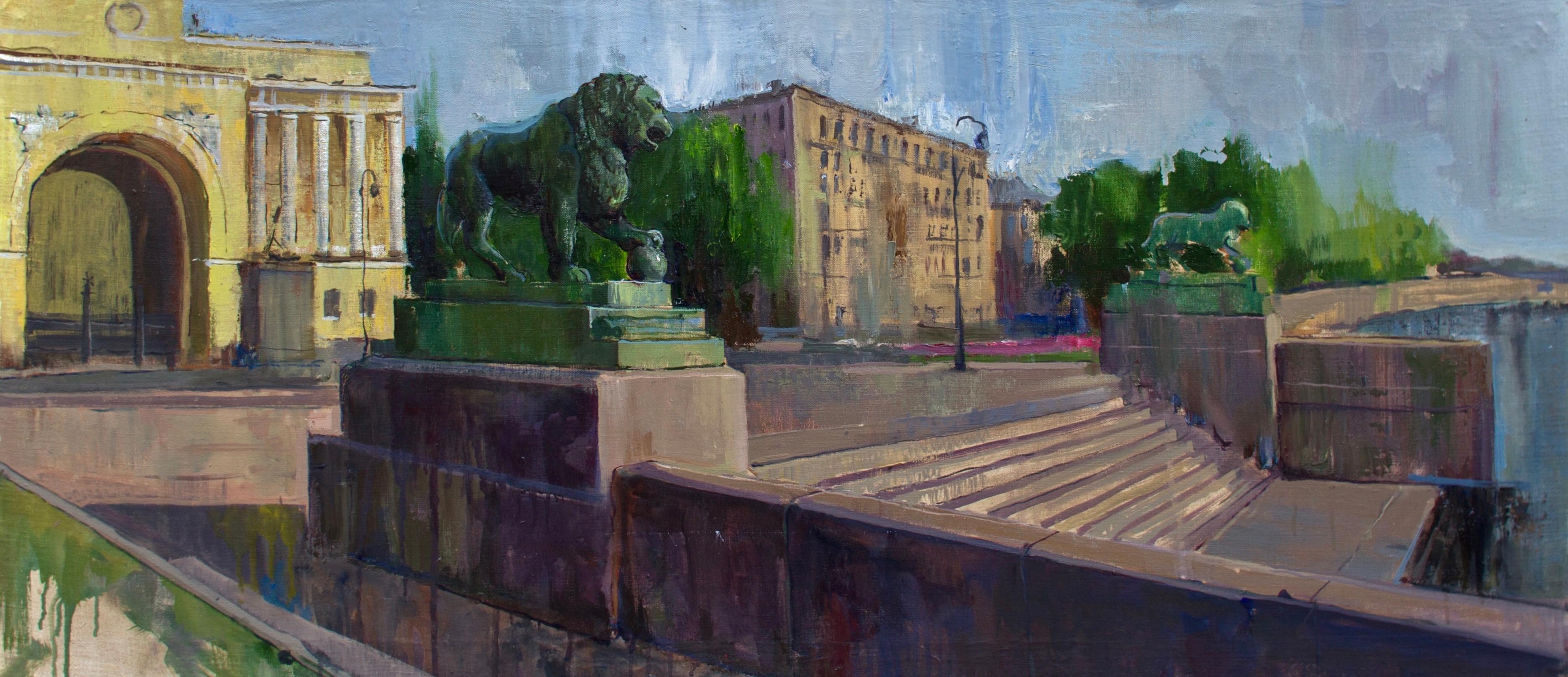 St. Petersburg landscape. Original modern art painting