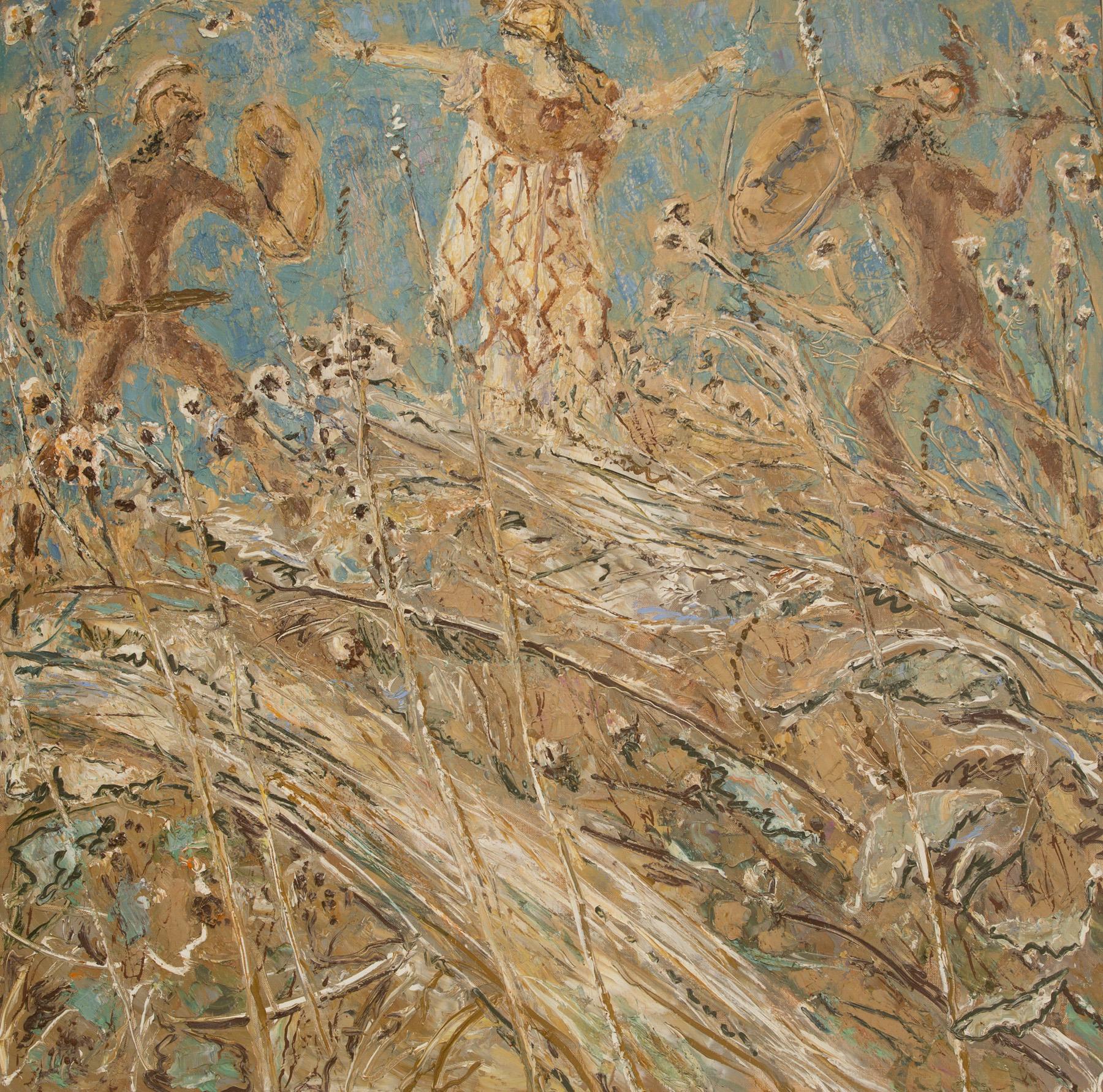 Southern grass III. Original modern art painting