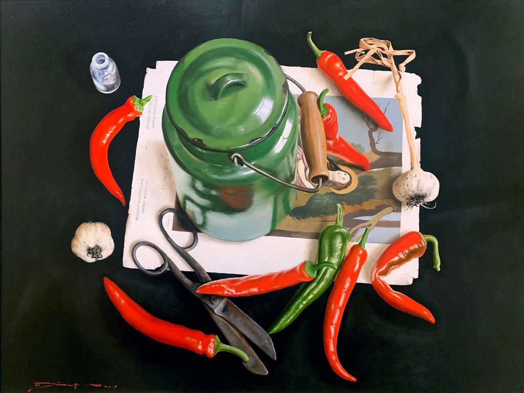 Balashovskie peppers. Original modern art painting