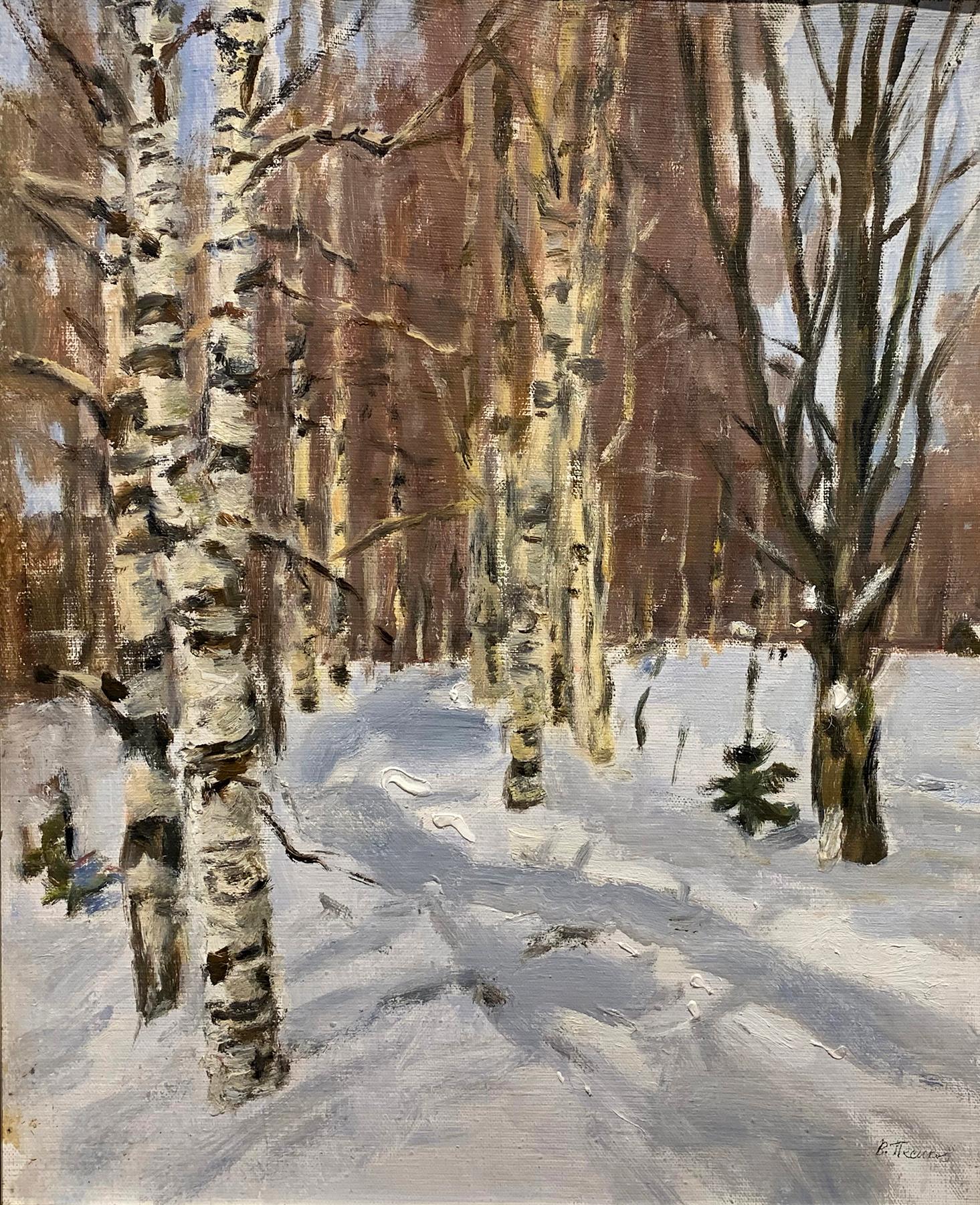 Birches. 2003. Original modern art painting