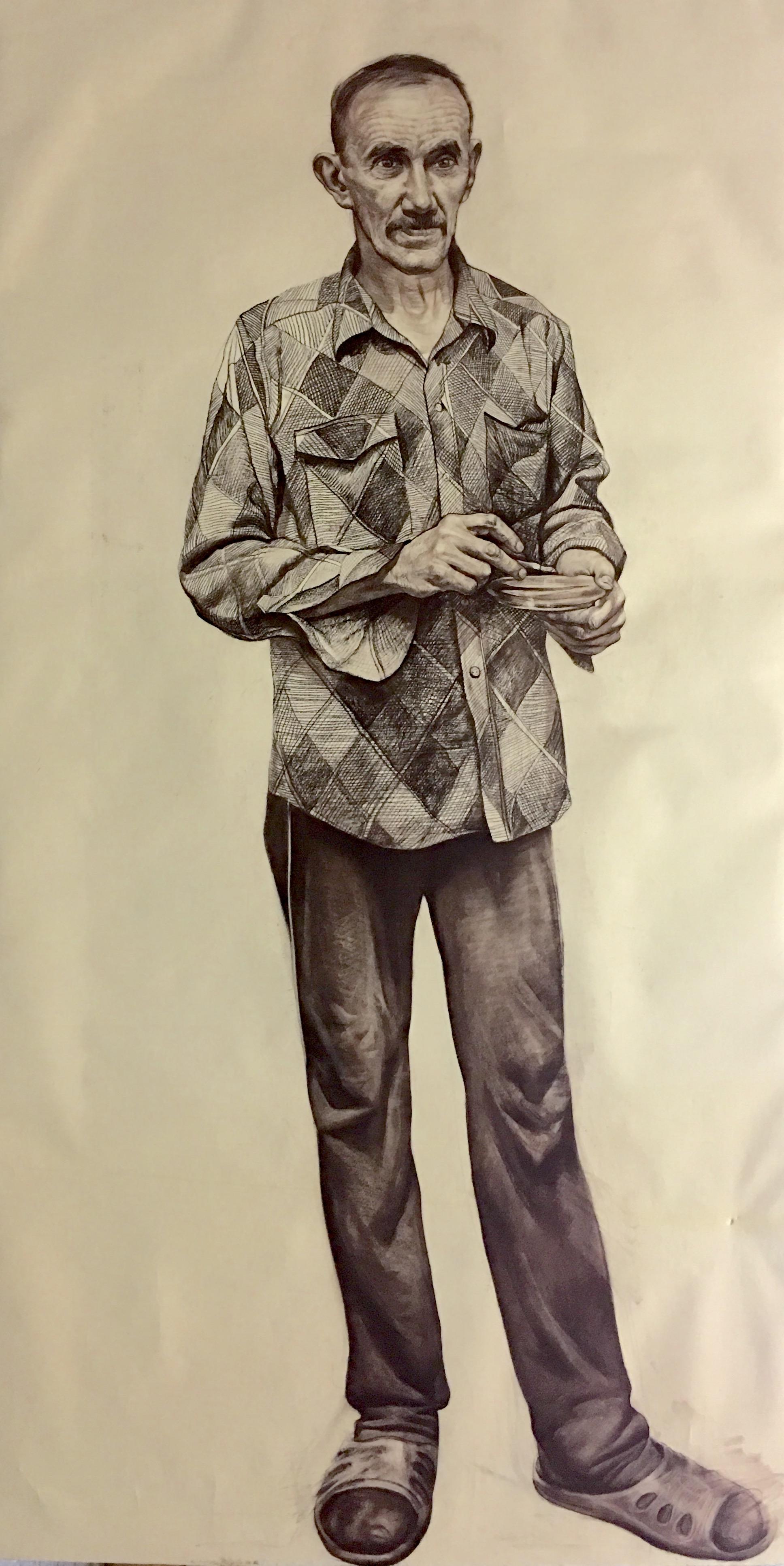 Neighbor. Original modern art painting