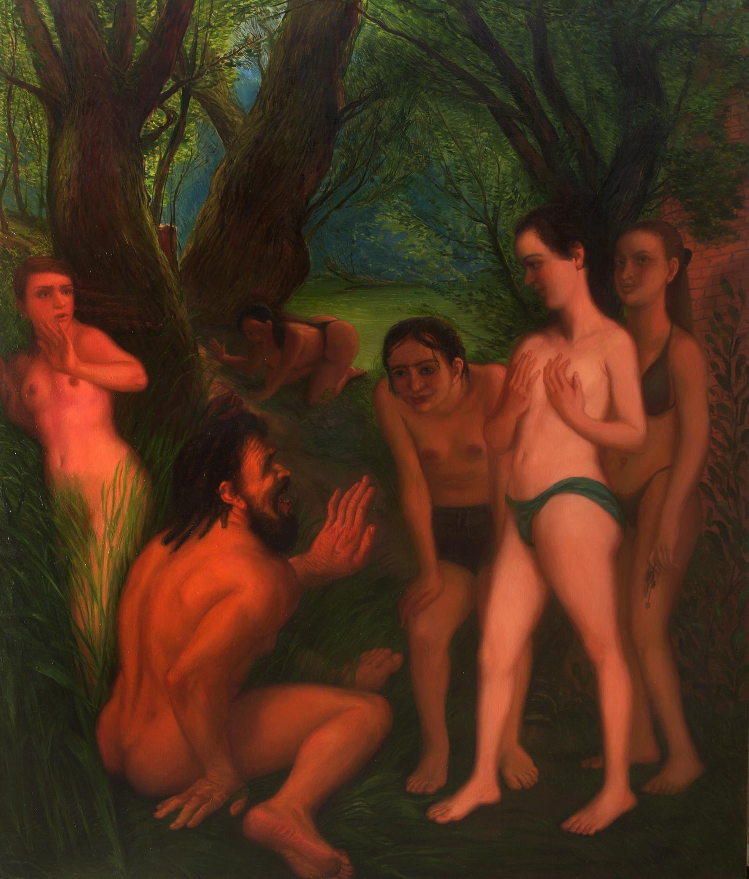 Одиссей и Навсикая. Original modern art painting