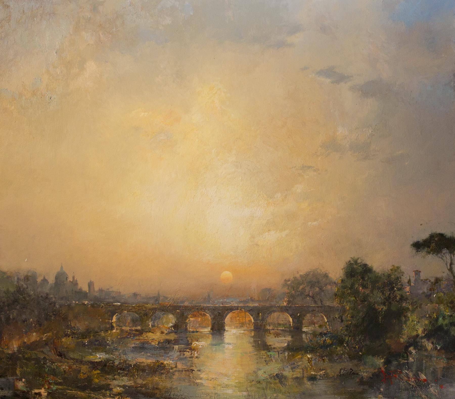 Il Ponte di Amanti. Original modern art painting