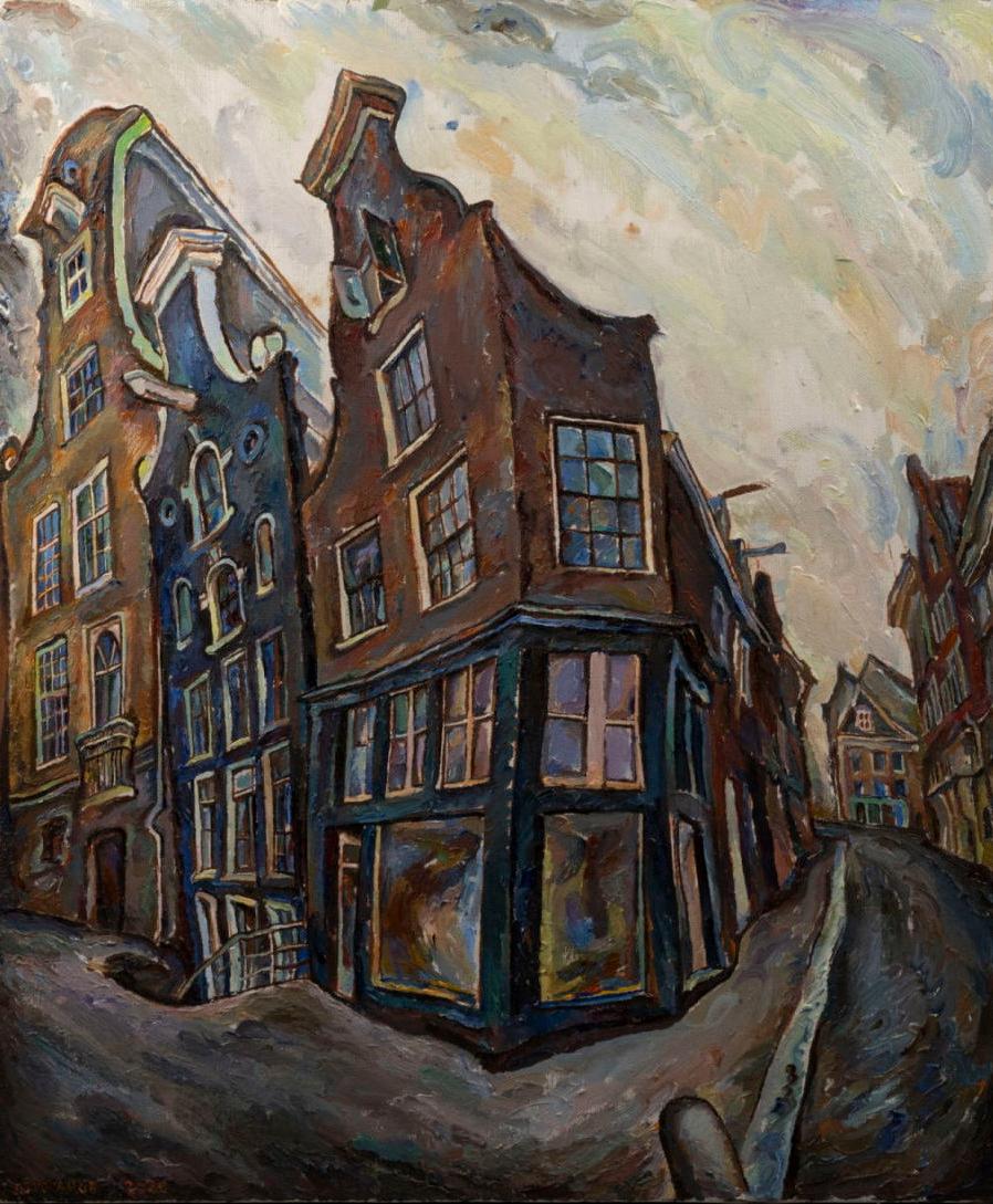 Amsterdam. Original modern art painting