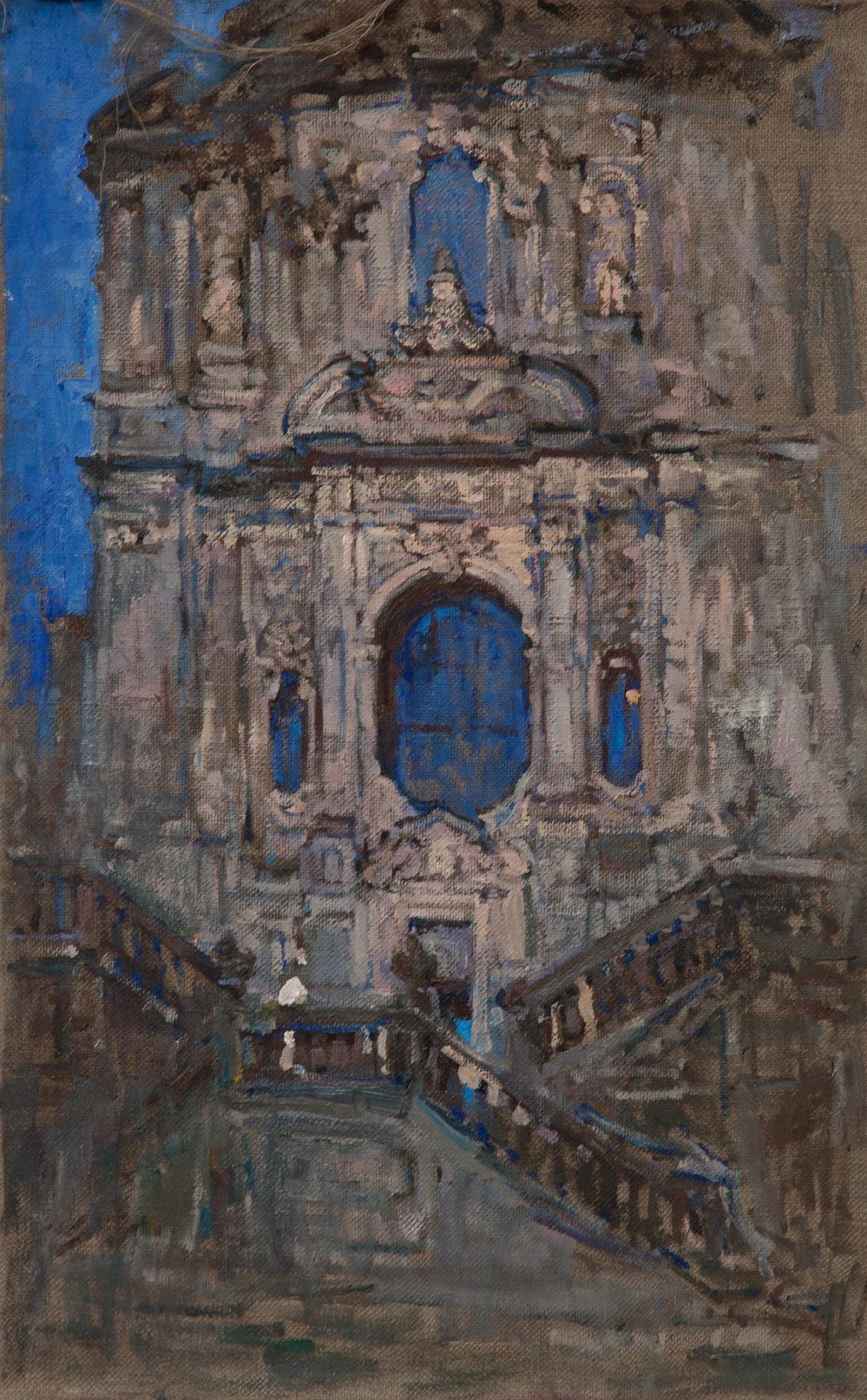 Igreja dos Cl&#233;rigos. Original modern art painting