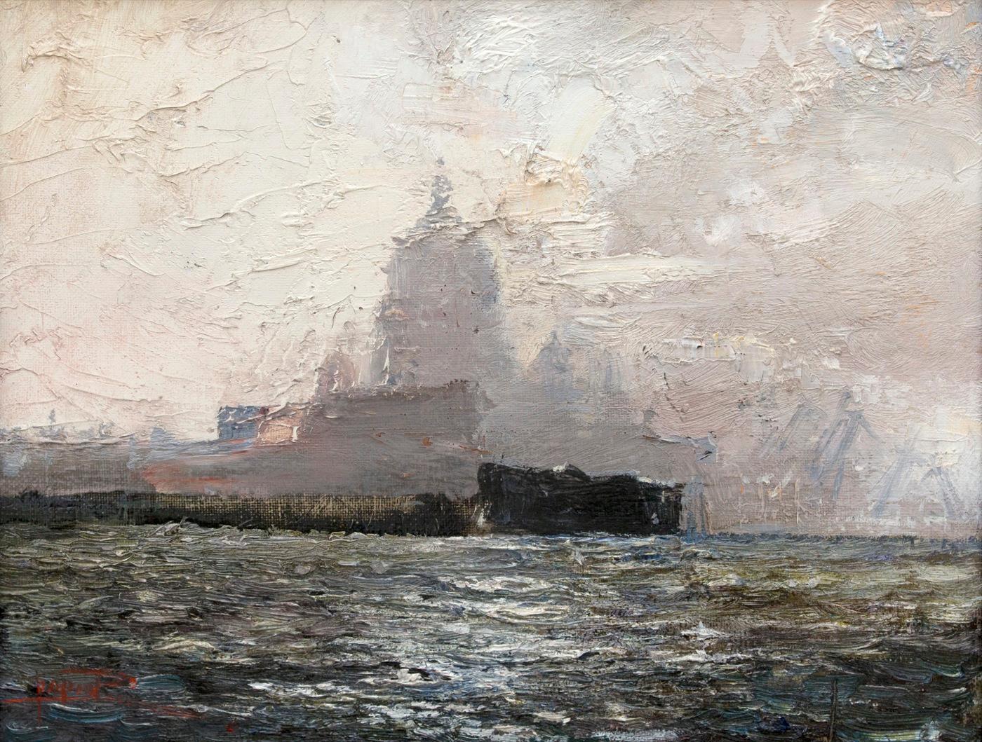 November. Saint-Petersburg. Original modern art painting