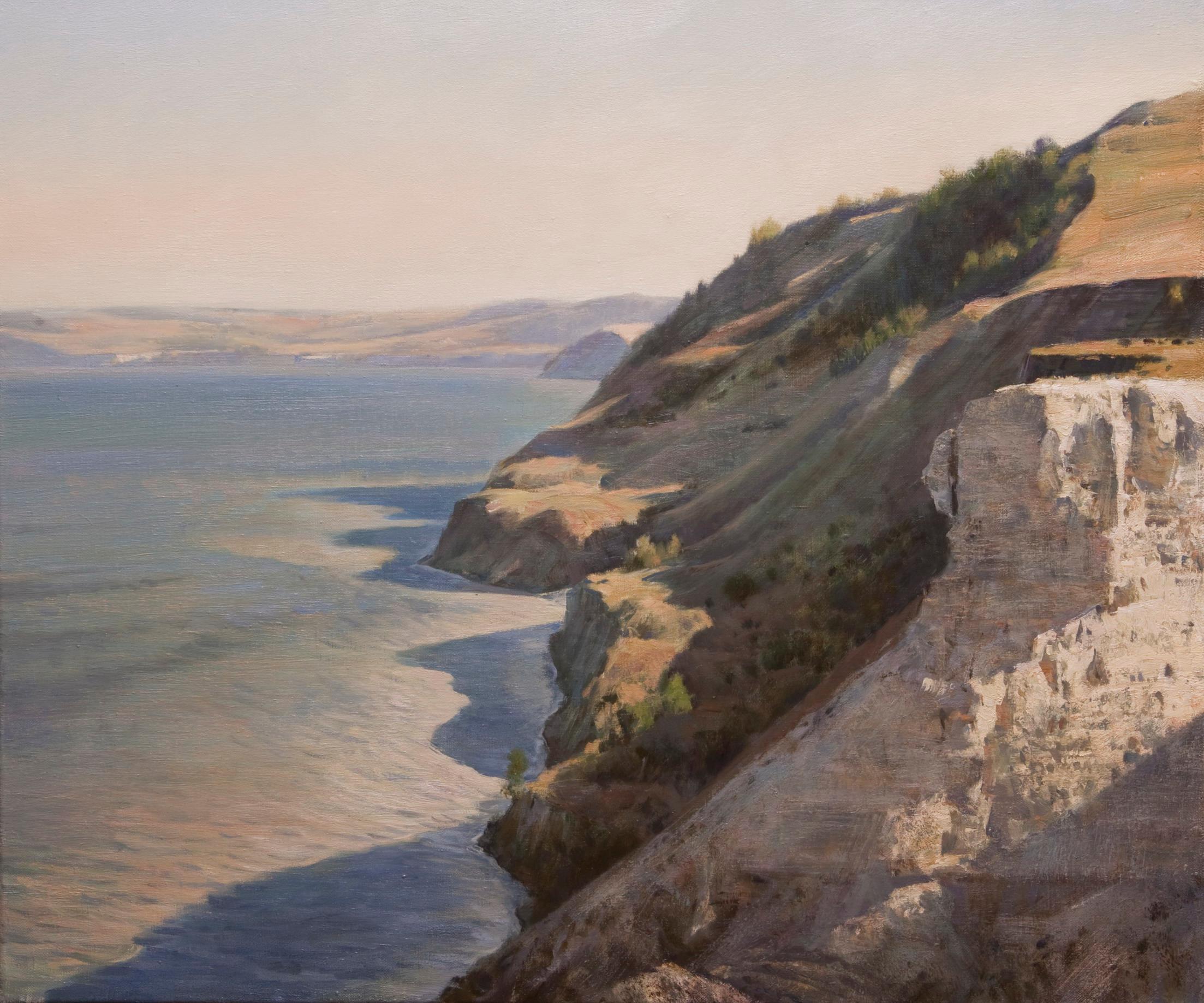 Volga cliffs . Original modern art painting