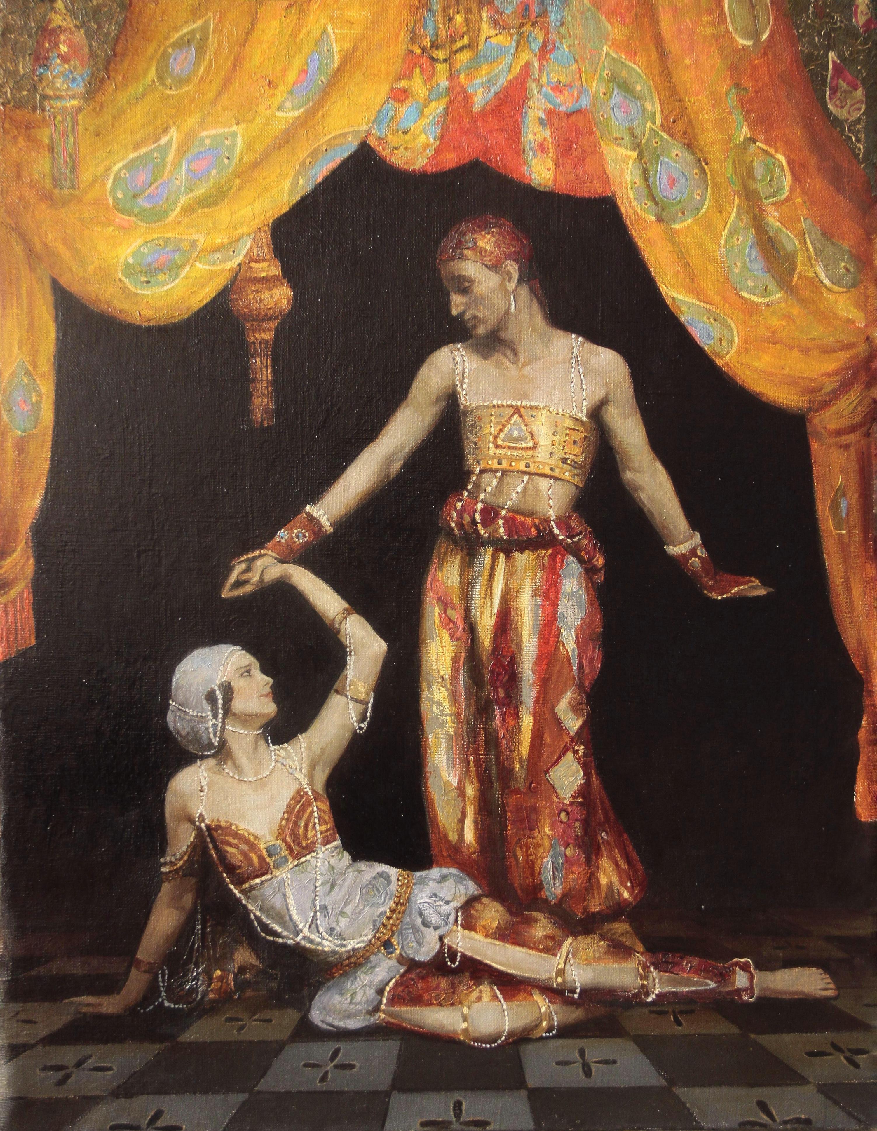 Ballet "Scheherazade" M. Fokin V. Fokina. Original modern art painting