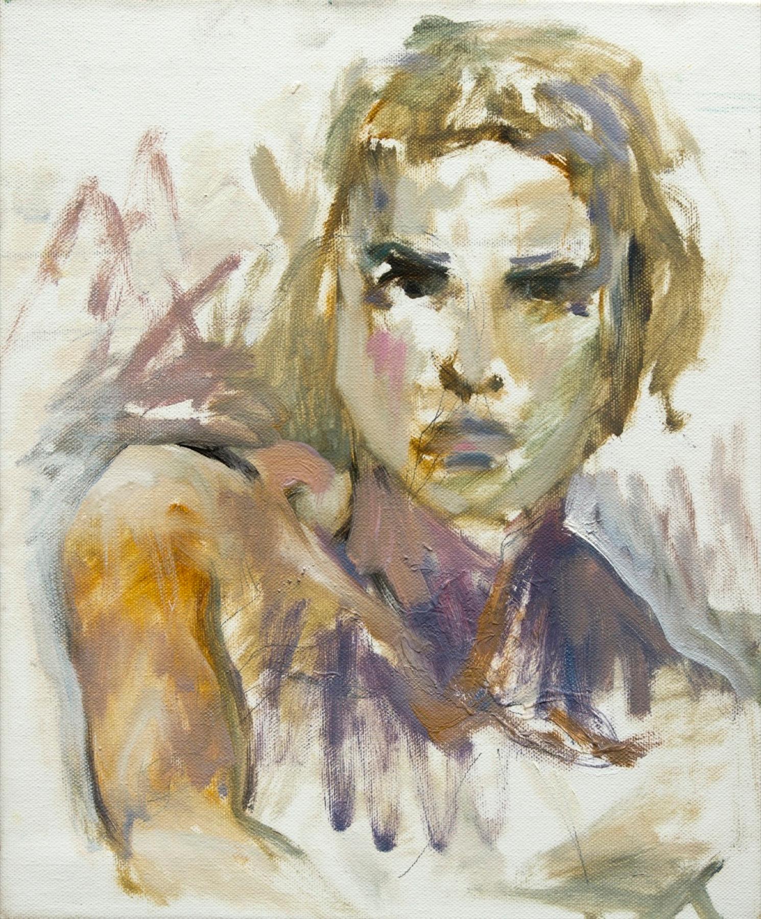 Self-portrait. Original modern art painting