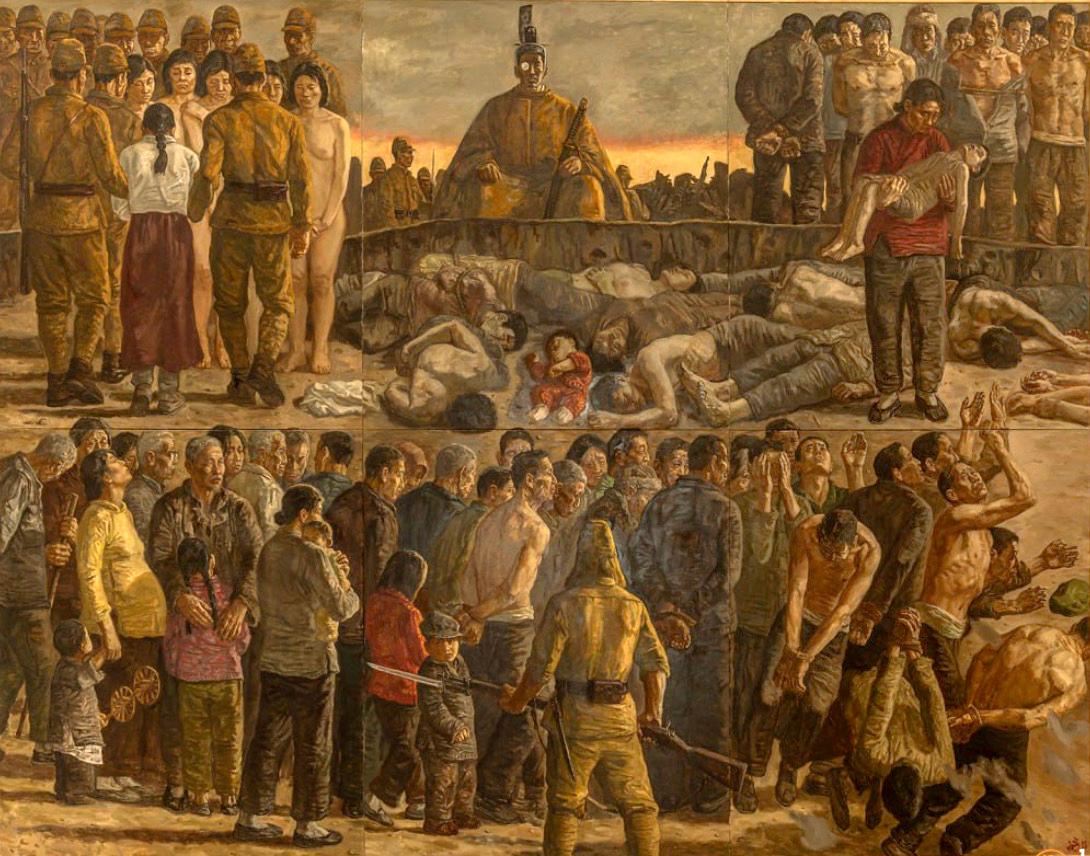 «Apotheosis of War—Nanjing»,Bai Yu. Original modern art painting