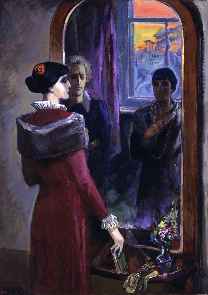 Анна Ахматова и Александр Блок. Original modern art painting