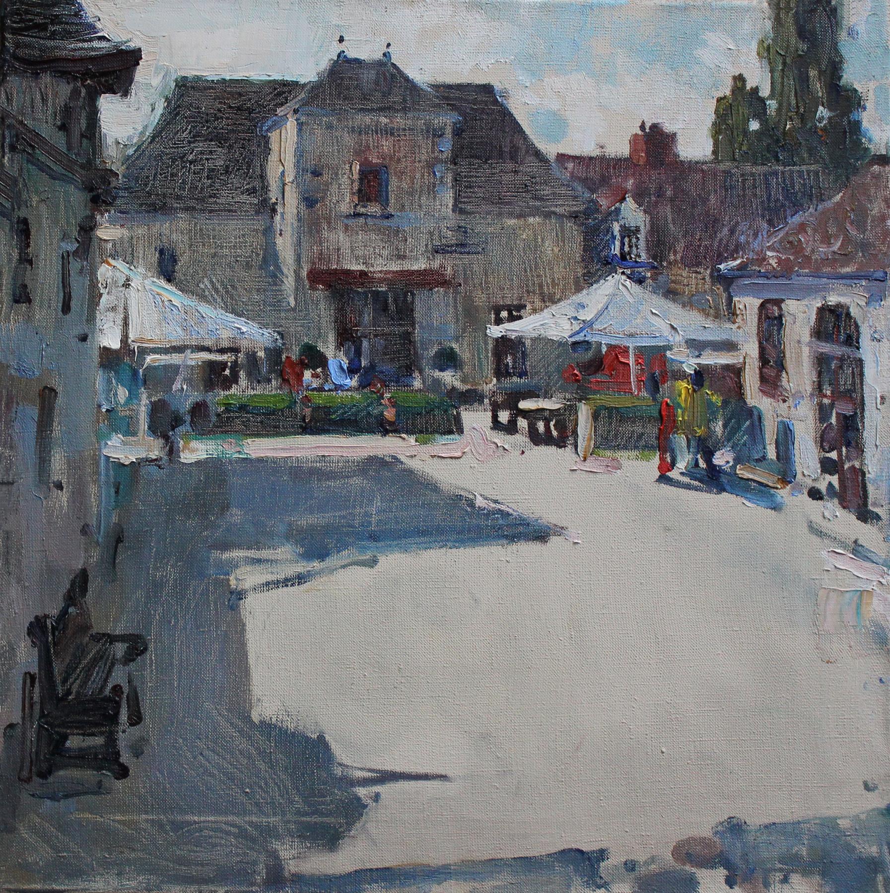 Vaux-le-Vicome. Ресторанный двор . Original modern art painting