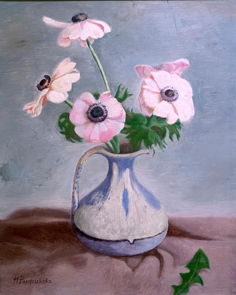 April bouquet. Original modern art painting