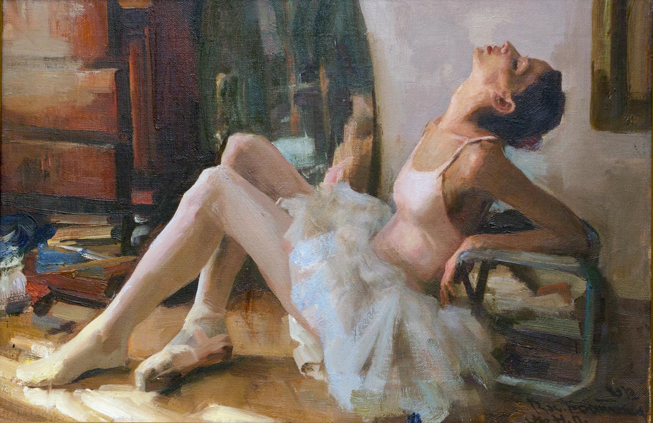 B.Eifman芭蕾舞团的舞者。 N Povoroznyuk. Original modern art painting