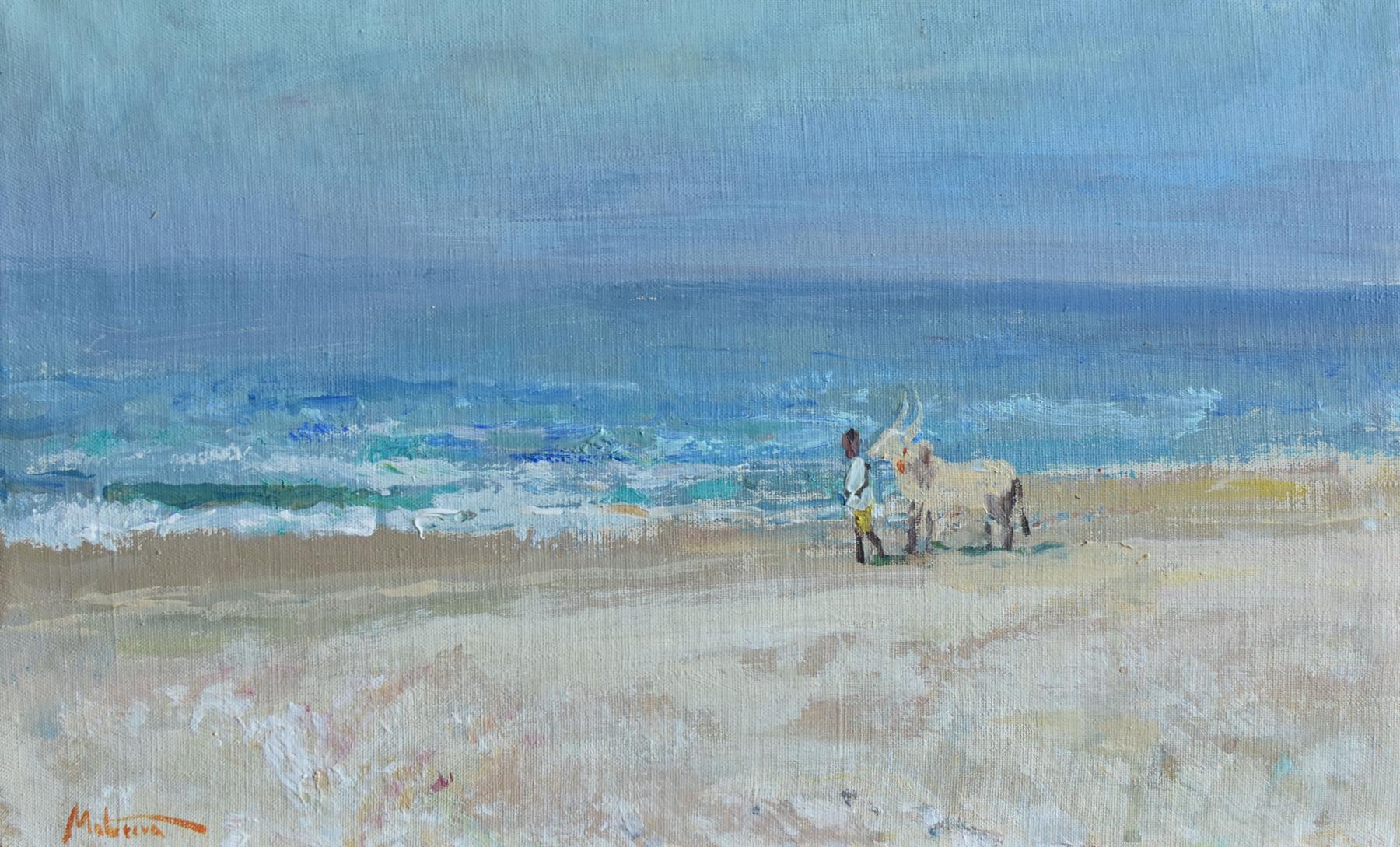 Sand coast. Original modern art painting