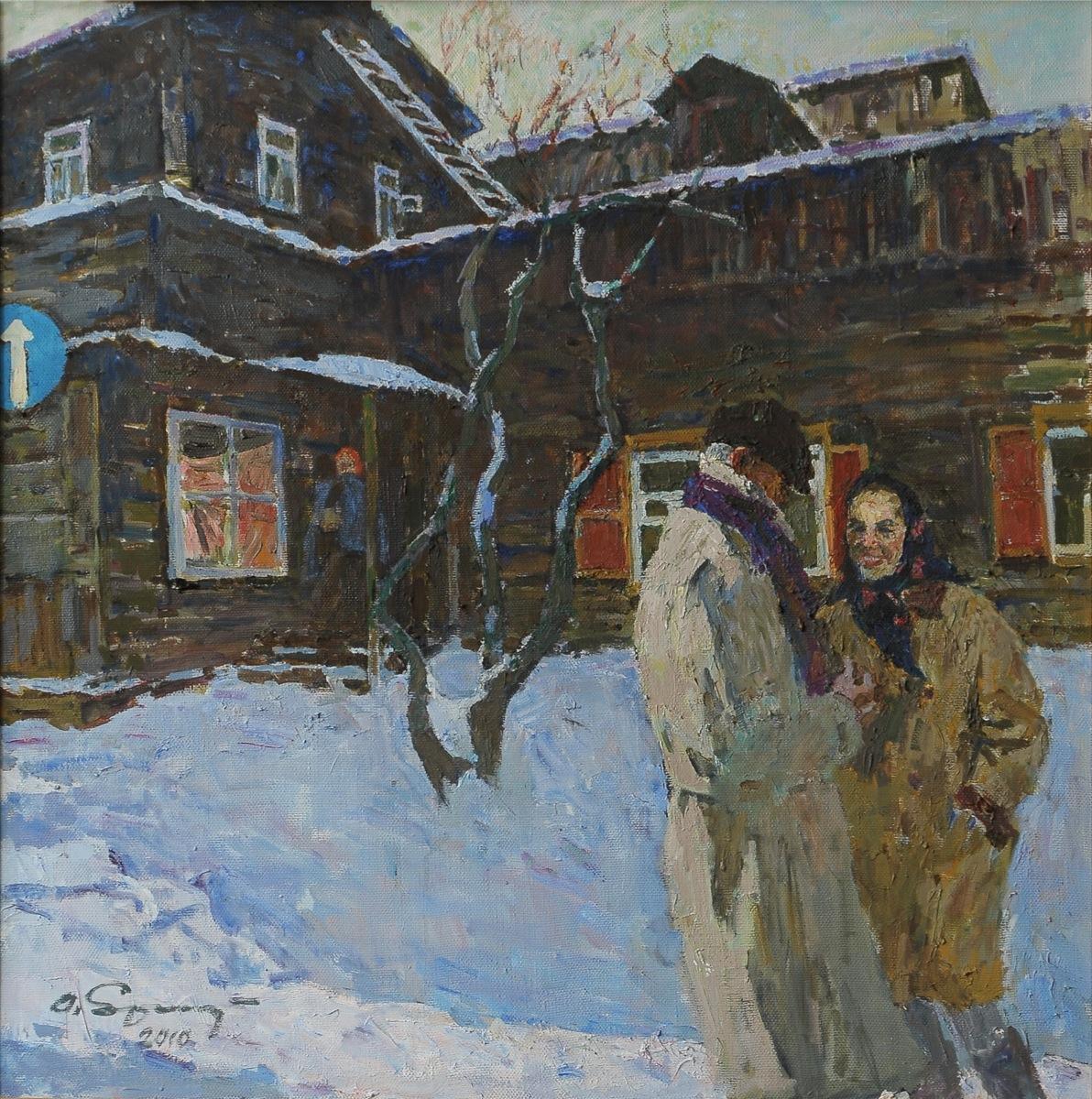 Оренбургская зима. Original modern art painting