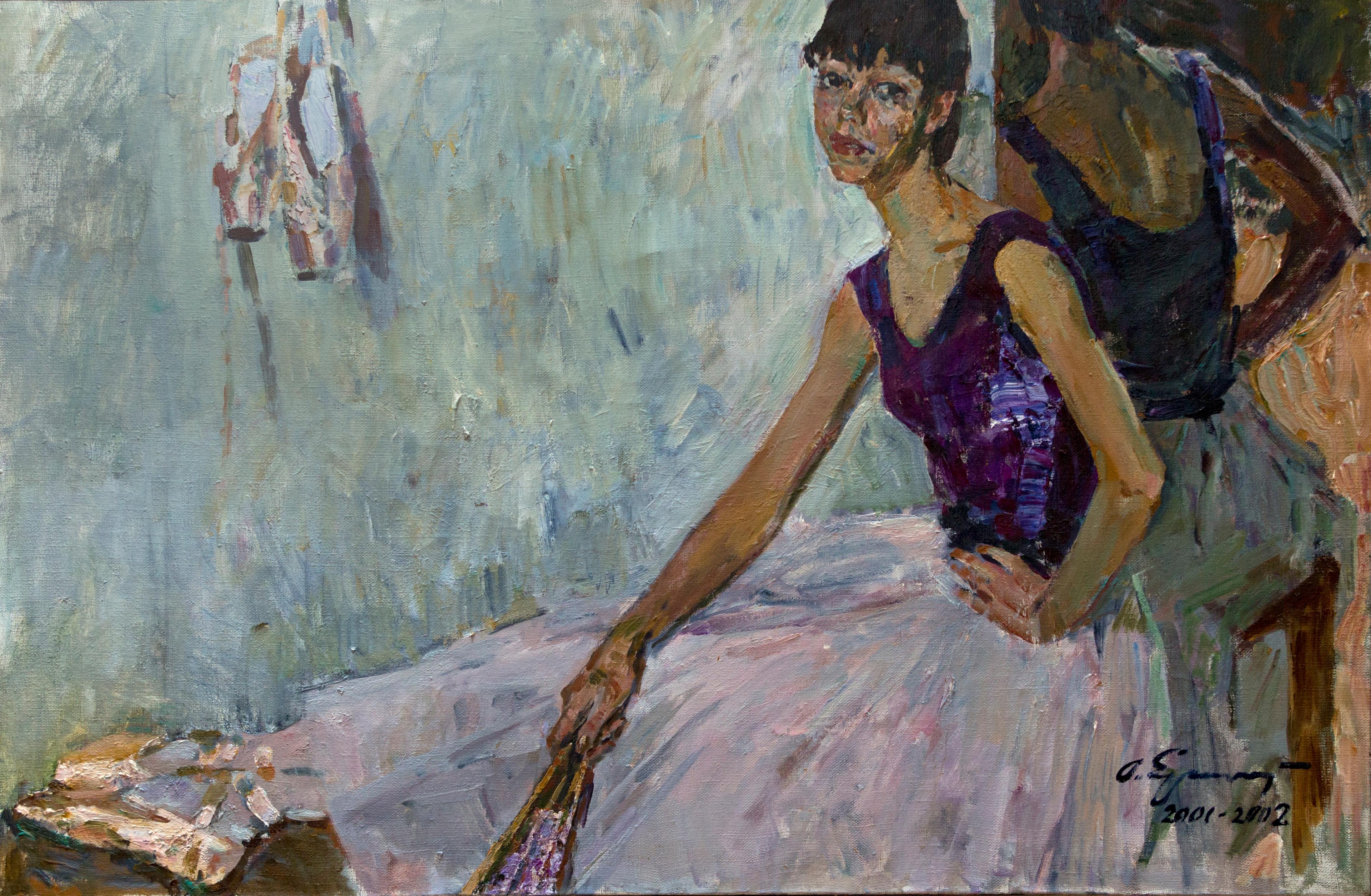 Portrait of ballet dancer I. Kosheleva. Original modern art painting