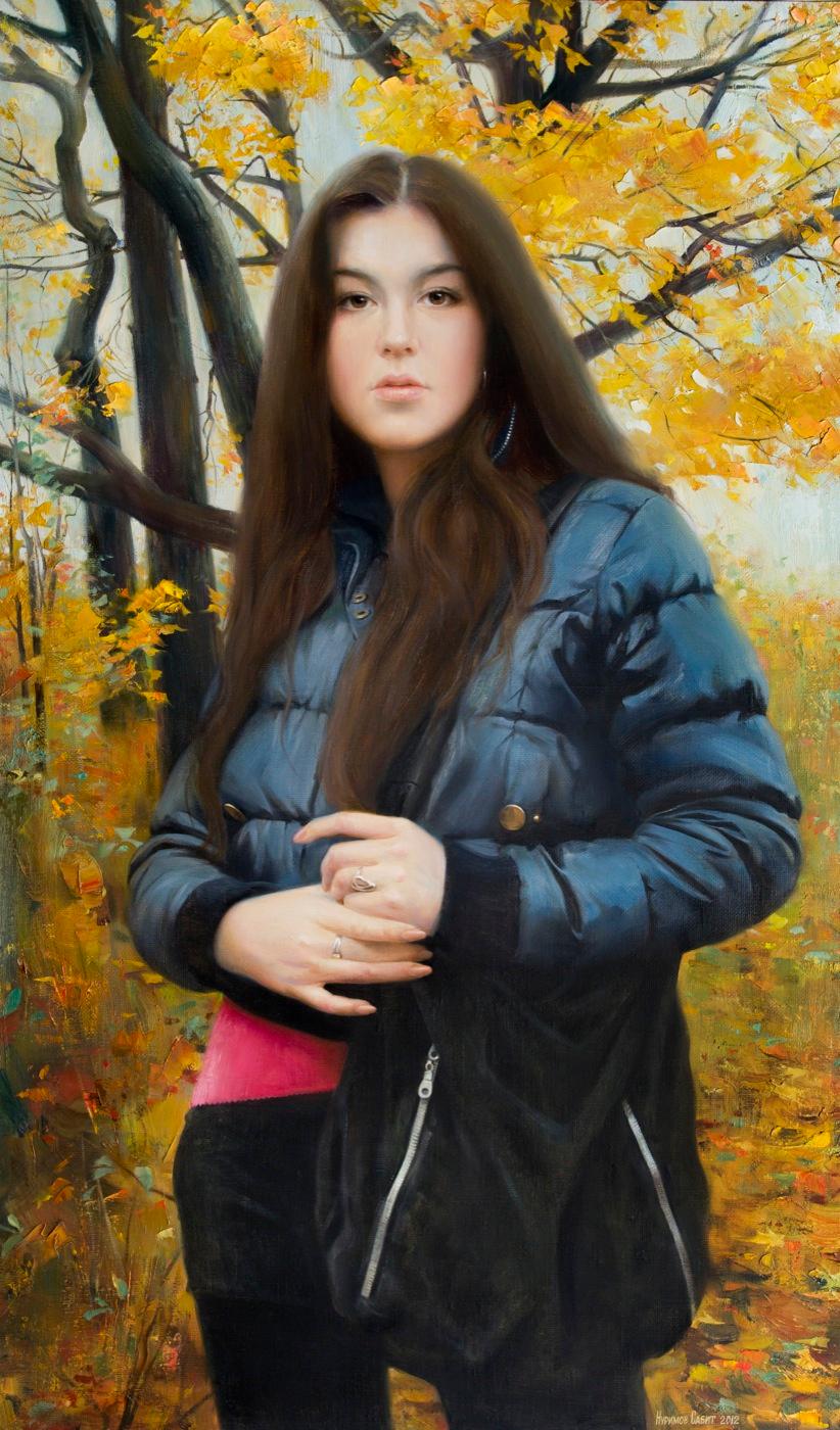 Золотая осень. Original modern art painting
