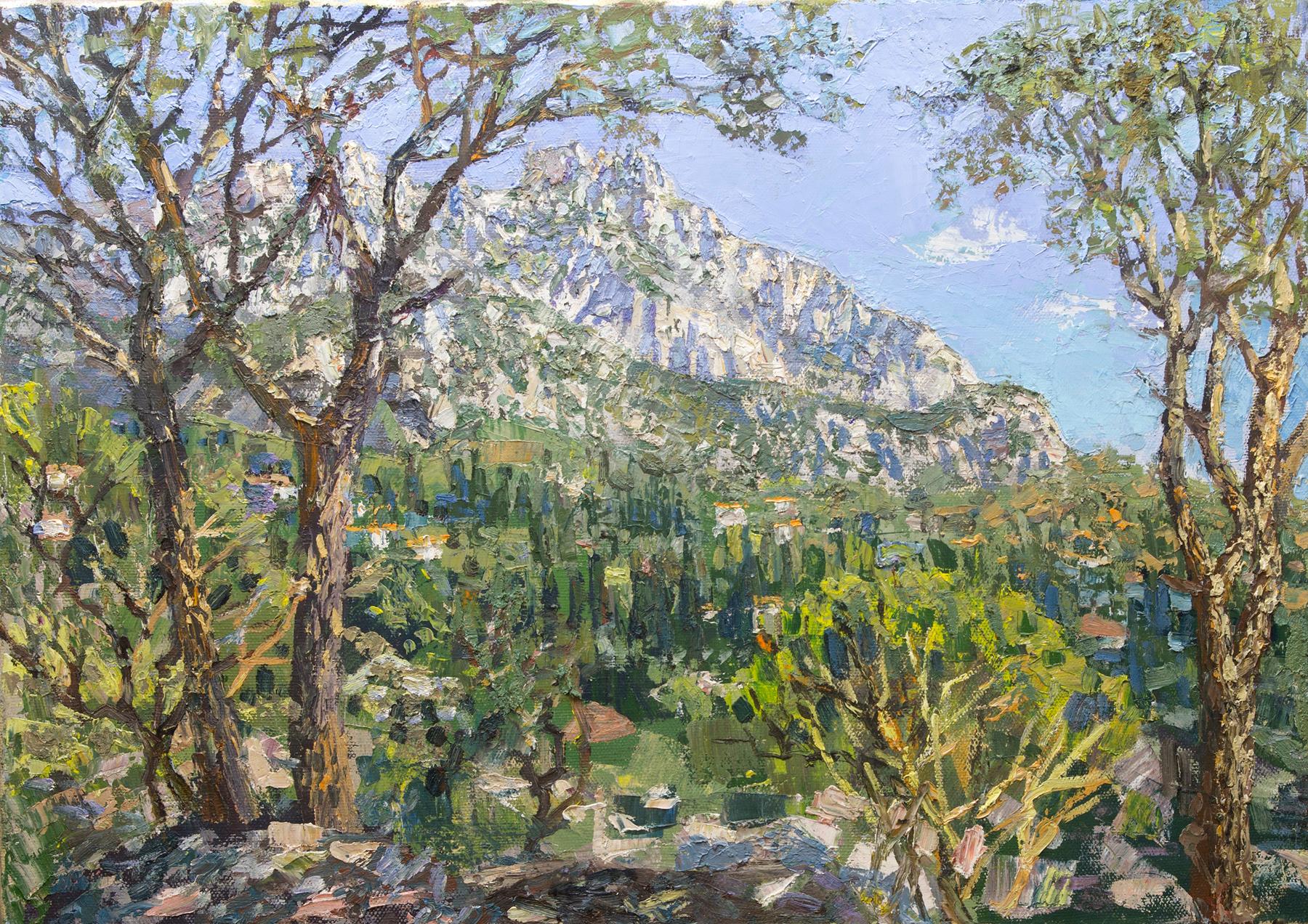 Crimea view. Original modern art painting