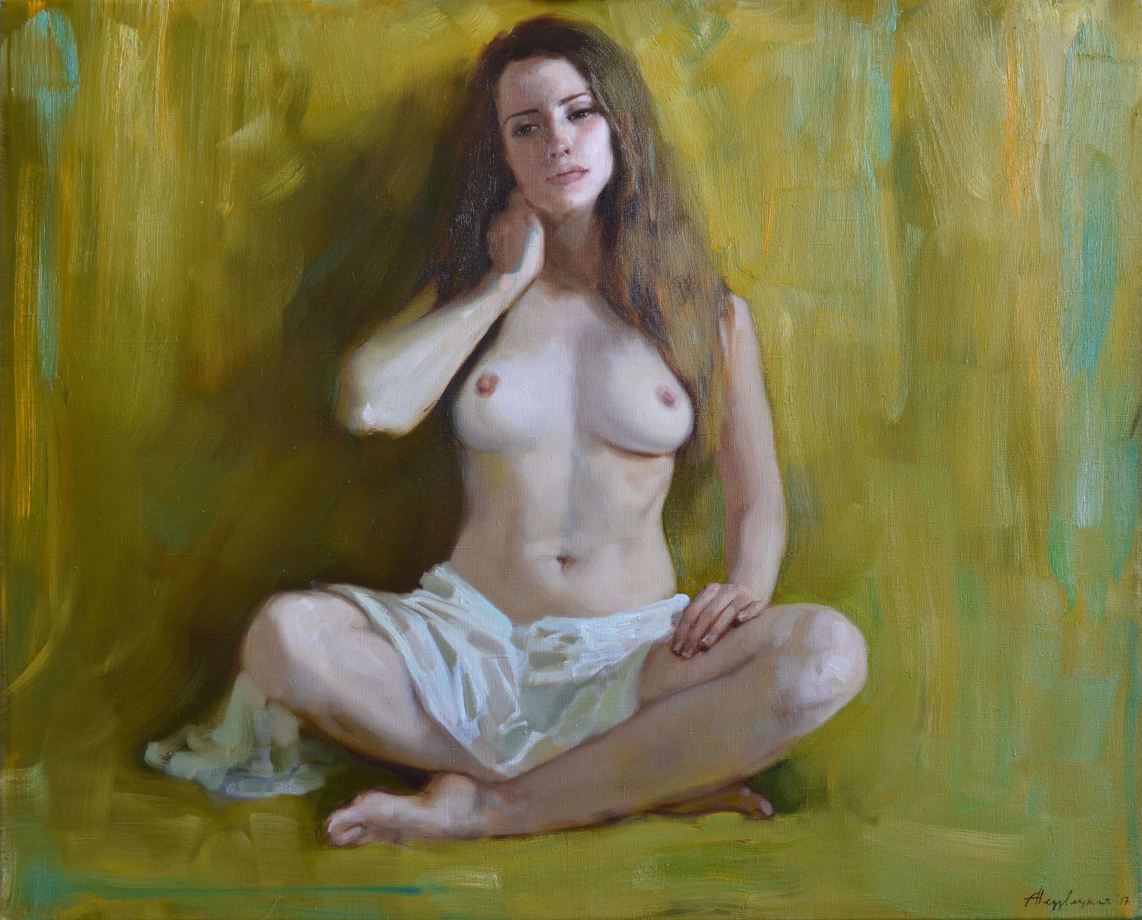 裸体模特. Original modern art painting