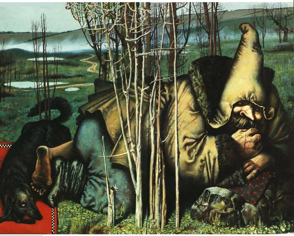 охотник. Original modern art painting