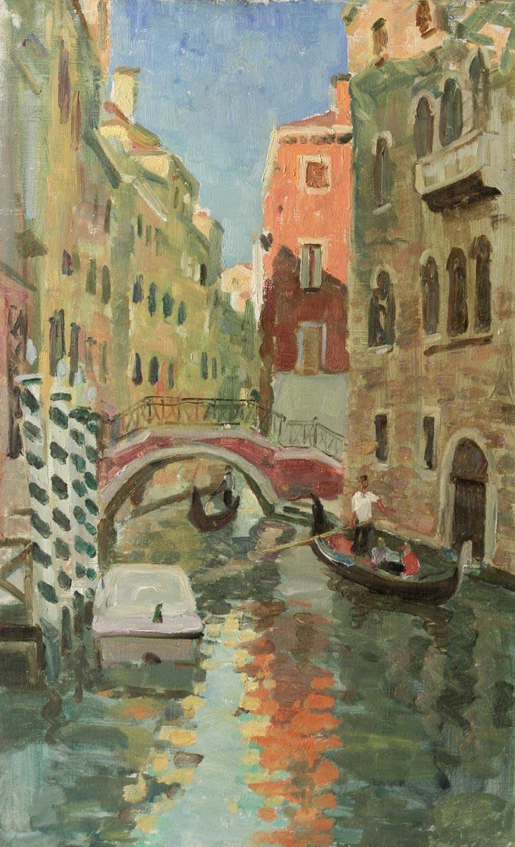 威尼斯kanal. Original modern art painting