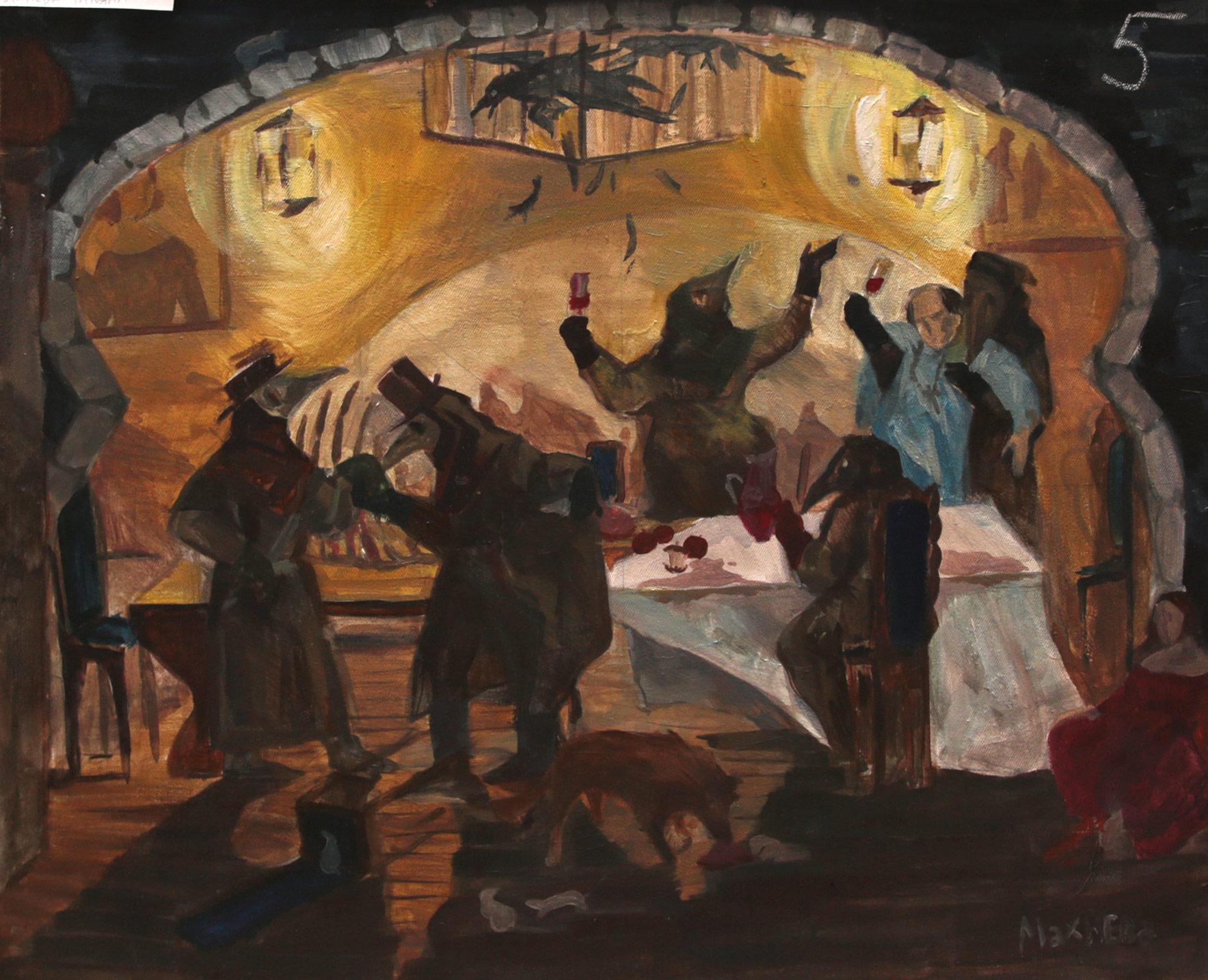 Makhneva. Original modern art painting
