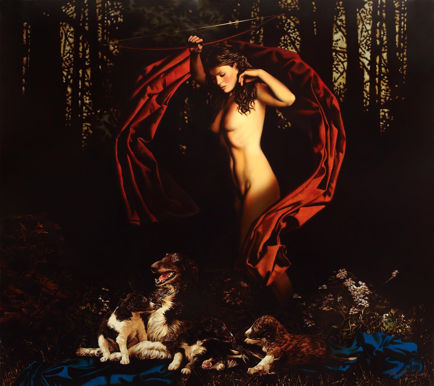 Artemis. Original modern art painting