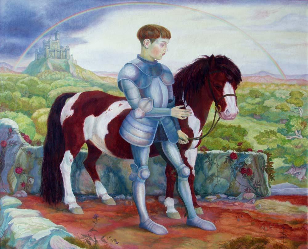 Knight. Original modern art painting