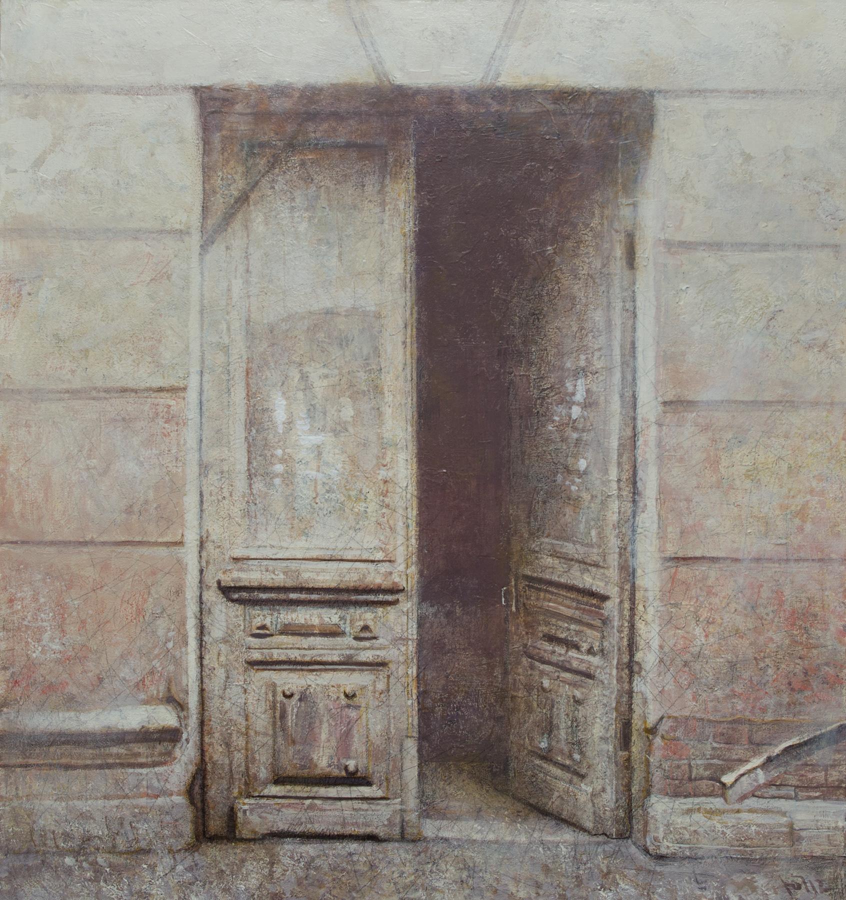 The door. Original modern art painting