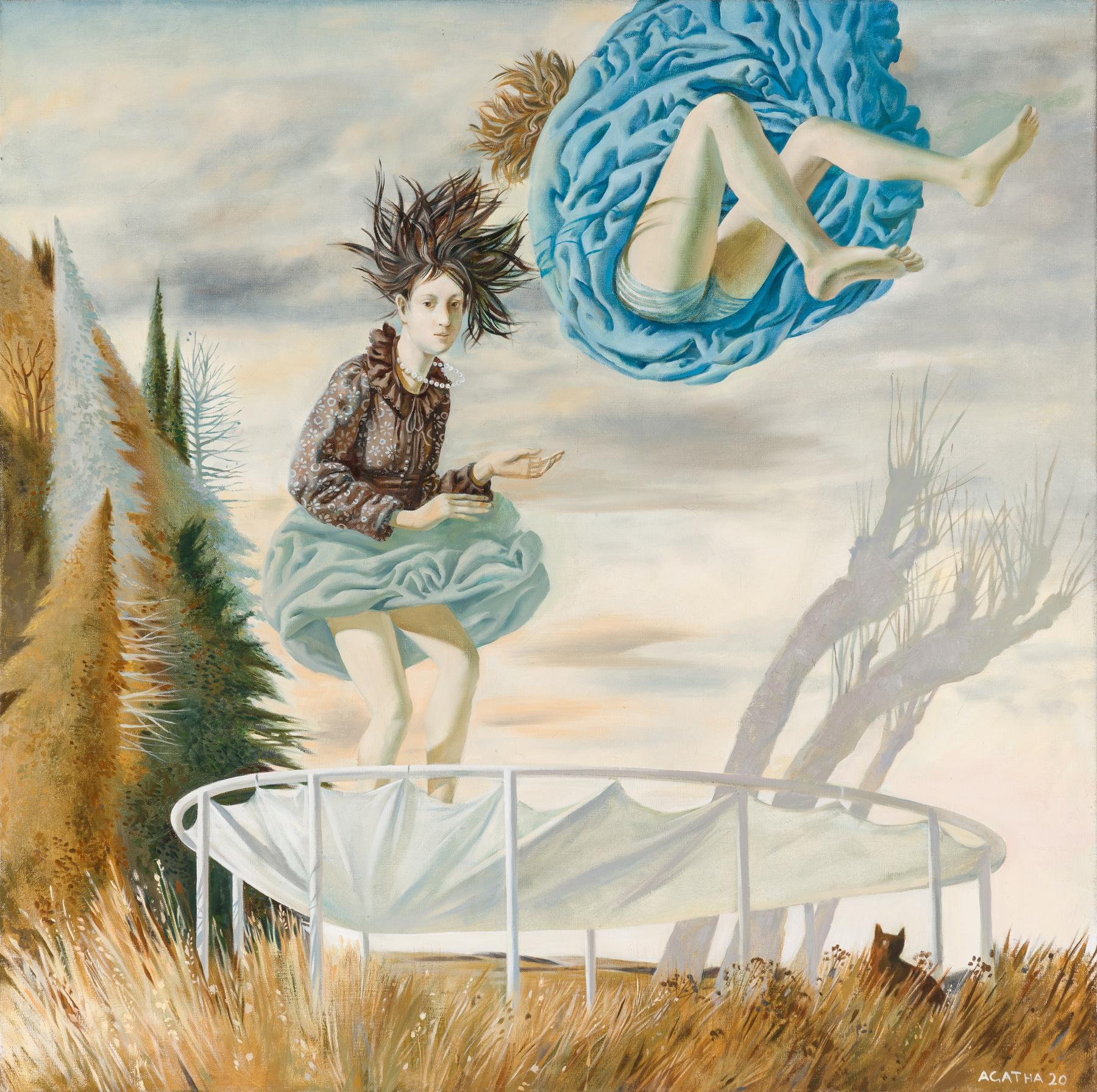Jump . Original modern art painting